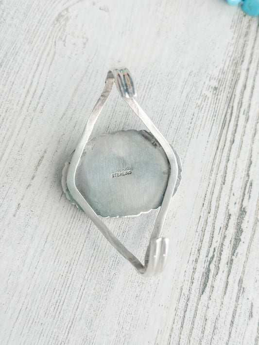 Native American Sterling Eagle Cast Cuff 6.75