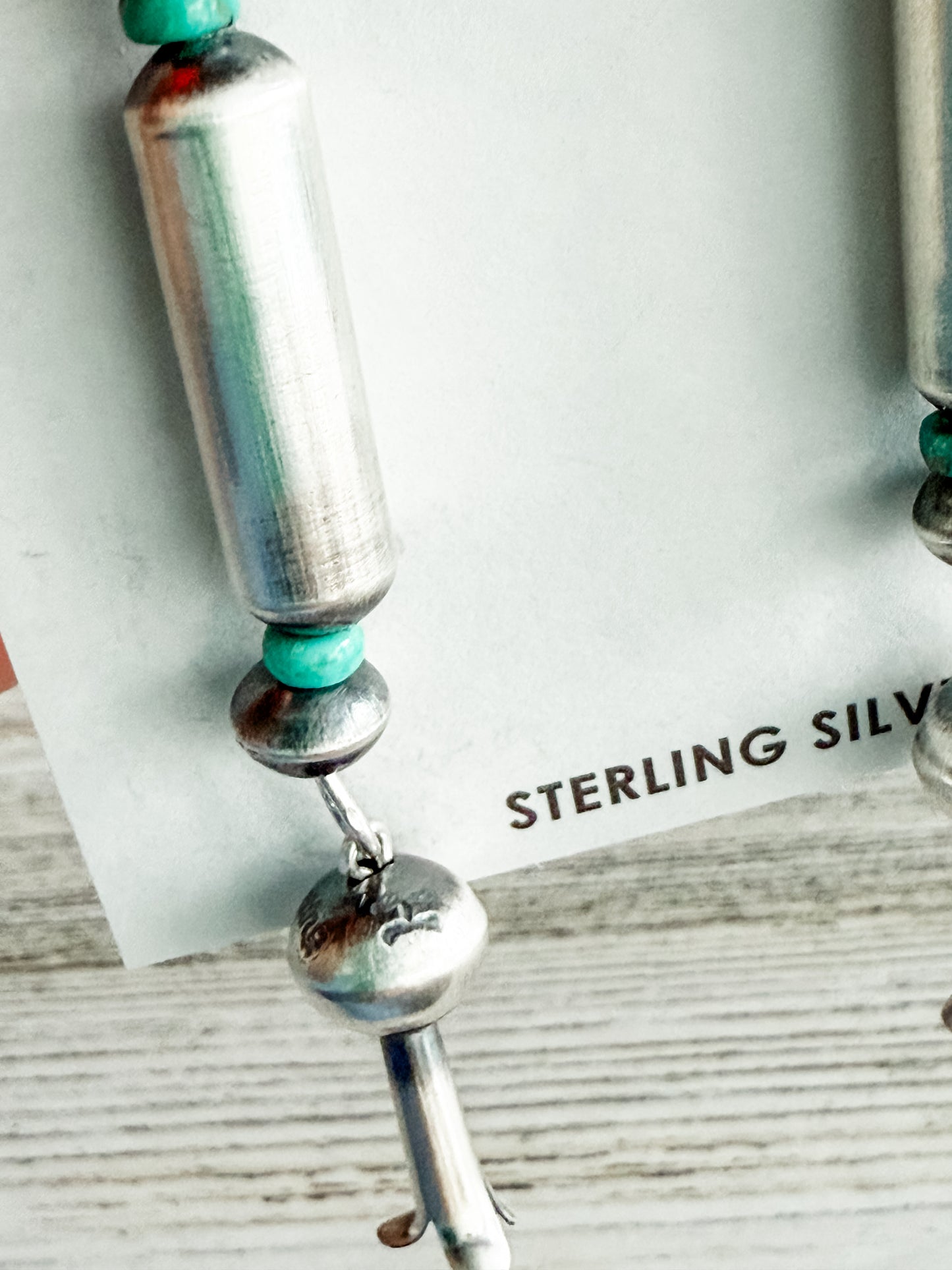 Native Made Navajo Pearl & Turquoise Earrings