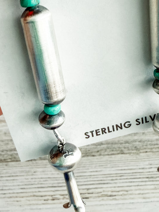 Native Made Navajo Pearl & Turquoise Earrings