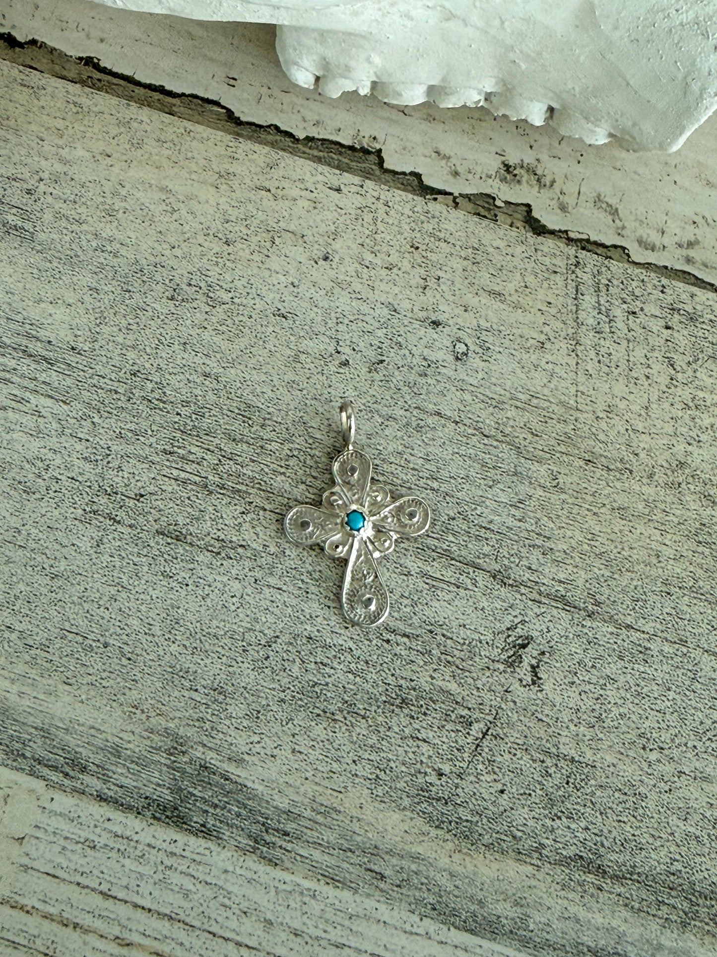 Native American Turquoise Cross Pendant