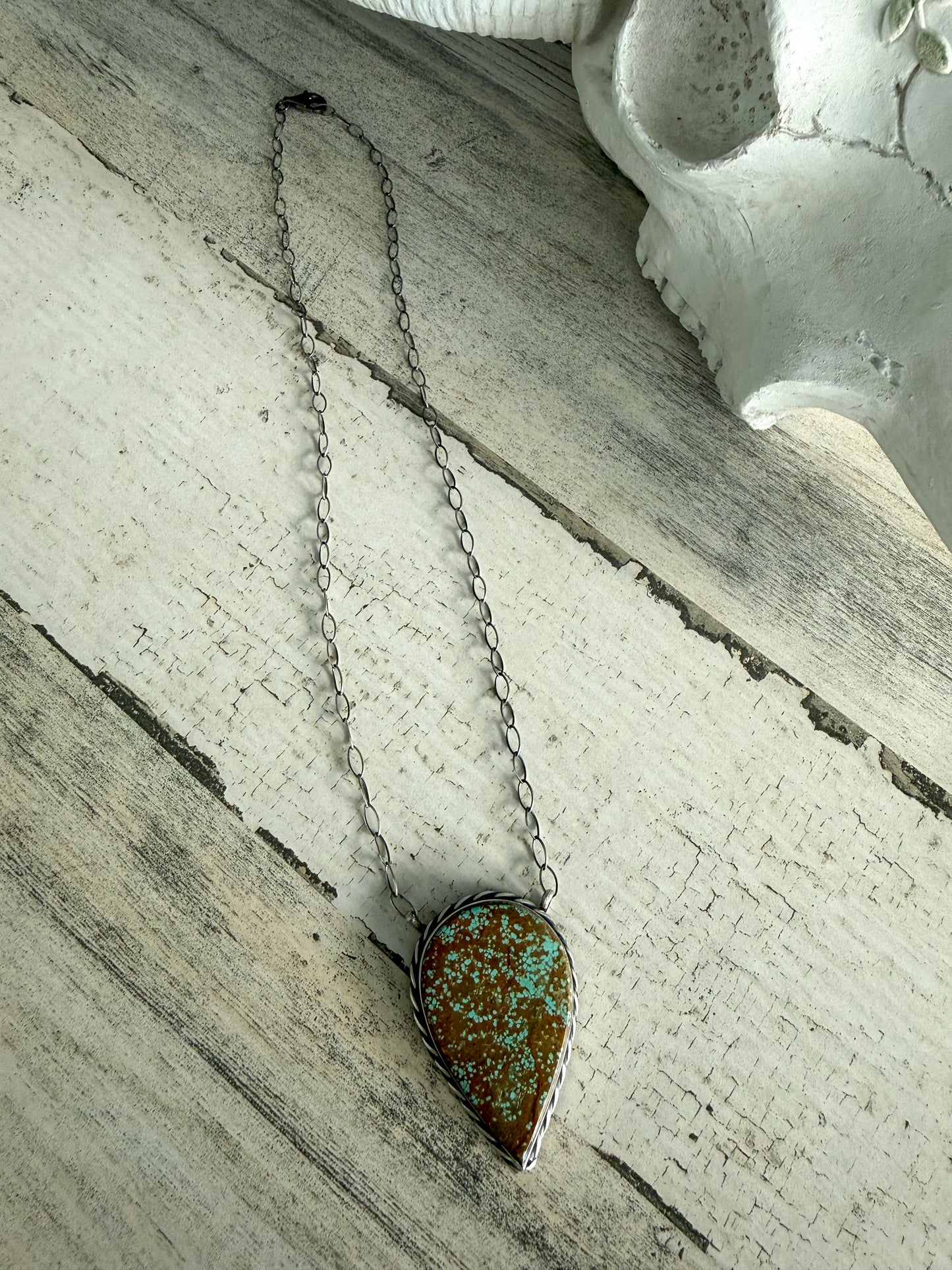 Native American #8 Turquoise 18" Necklace