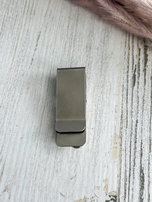 Native American Kingman & Coral Money Clip