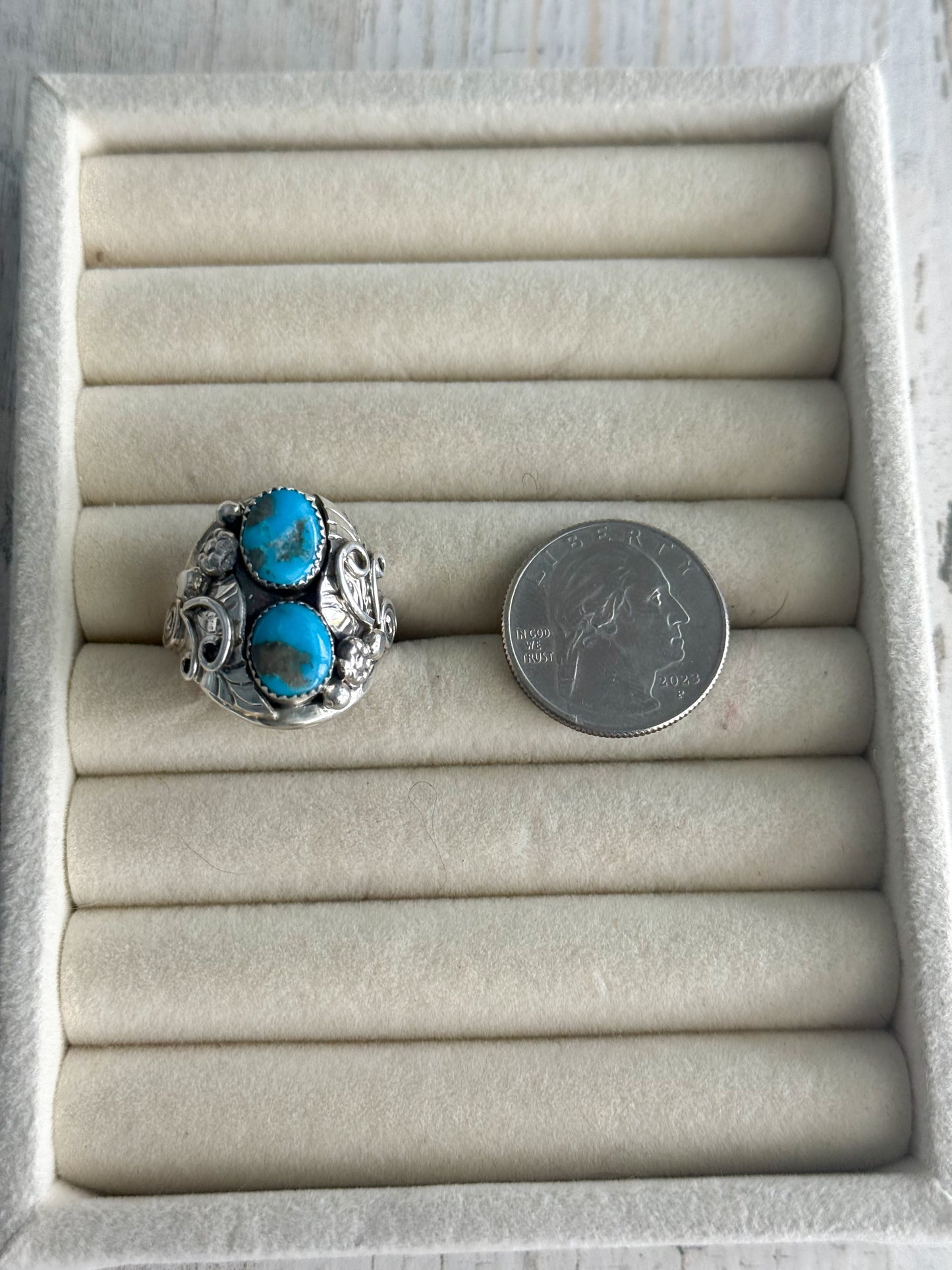 Native American Kingman Stone Ring 11