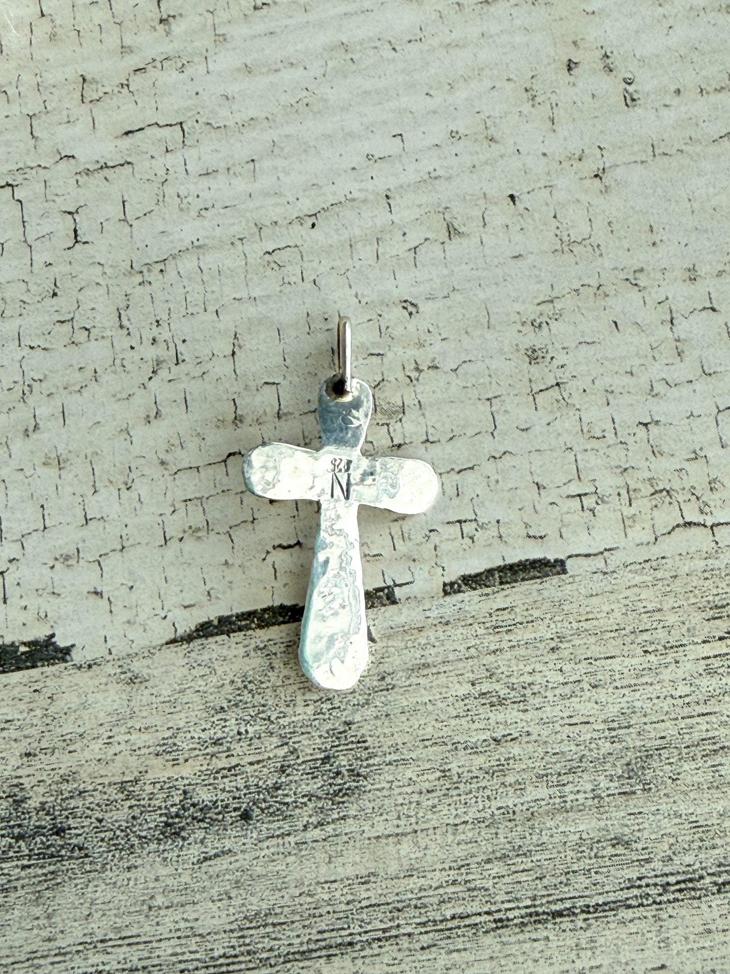 Native American Sterling Turquoise Cross Pendant