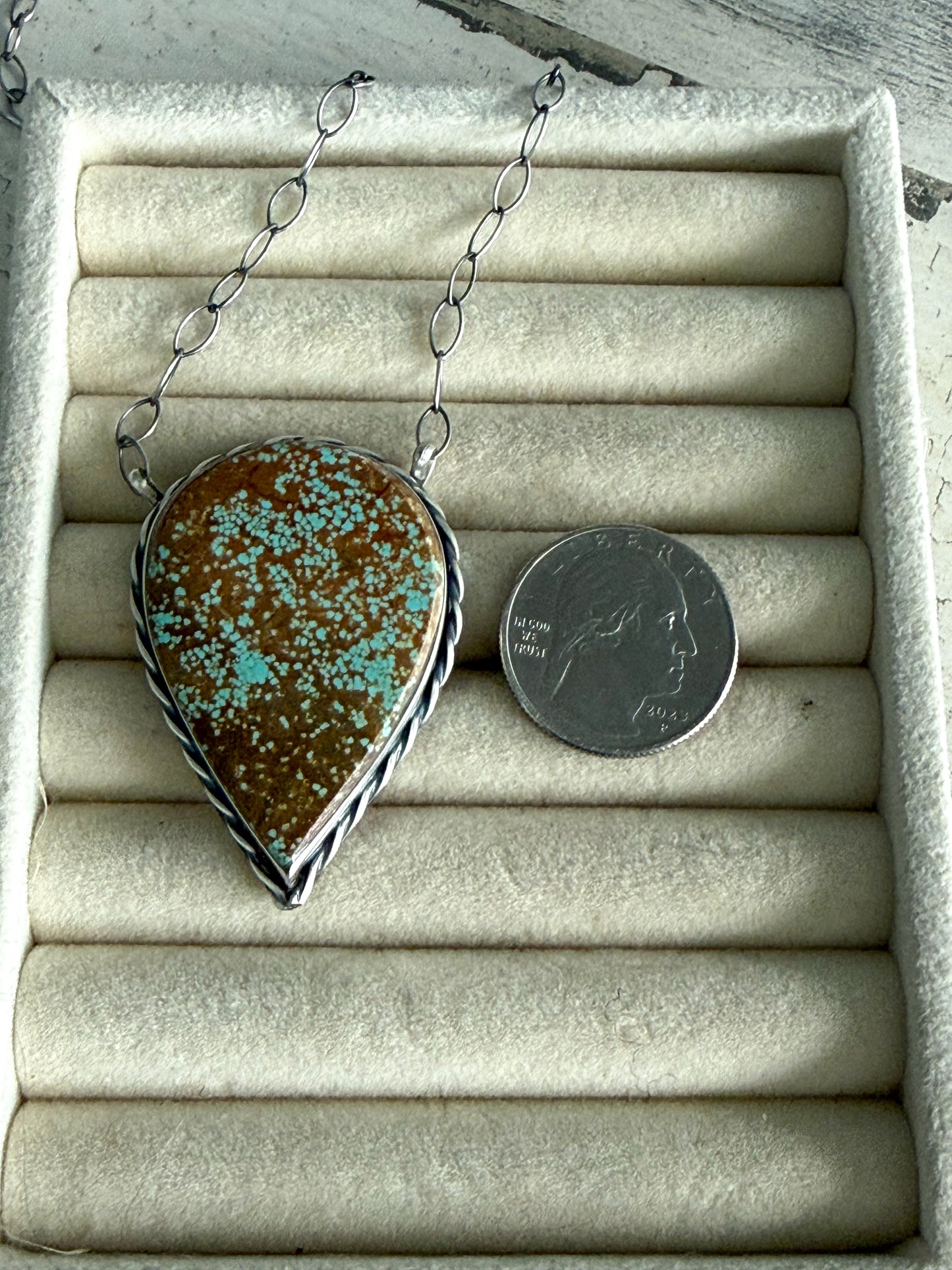 Native American #8 Turquoise 18" Necklace