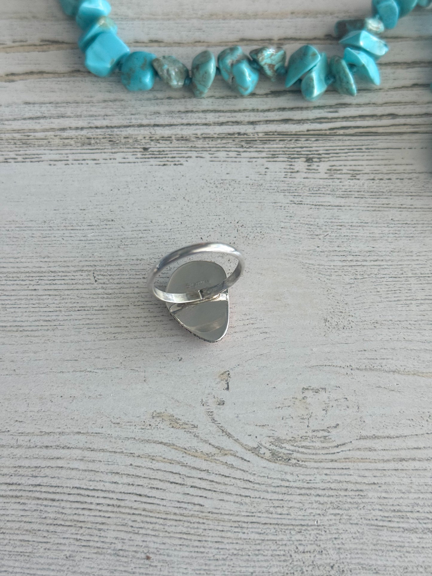 Native American Orange Spiny Ring 8