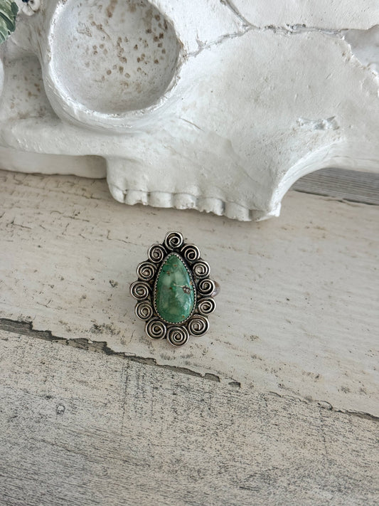 Native American Emerald Valley Adjustable Ring