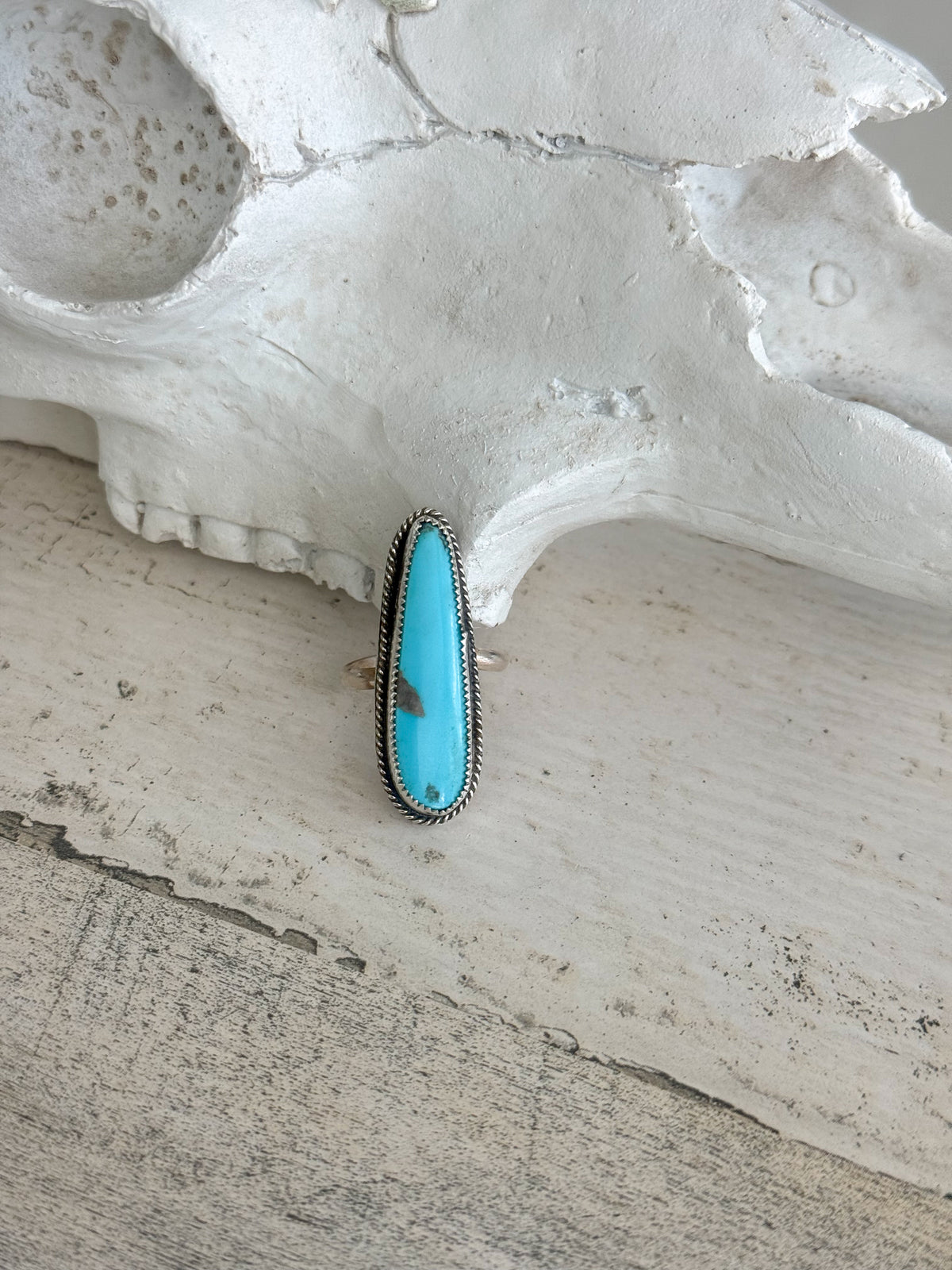 Native American Blue Kingman Adjustable Ring