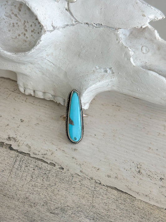 Native American Blue Kingman Adjustable Ring