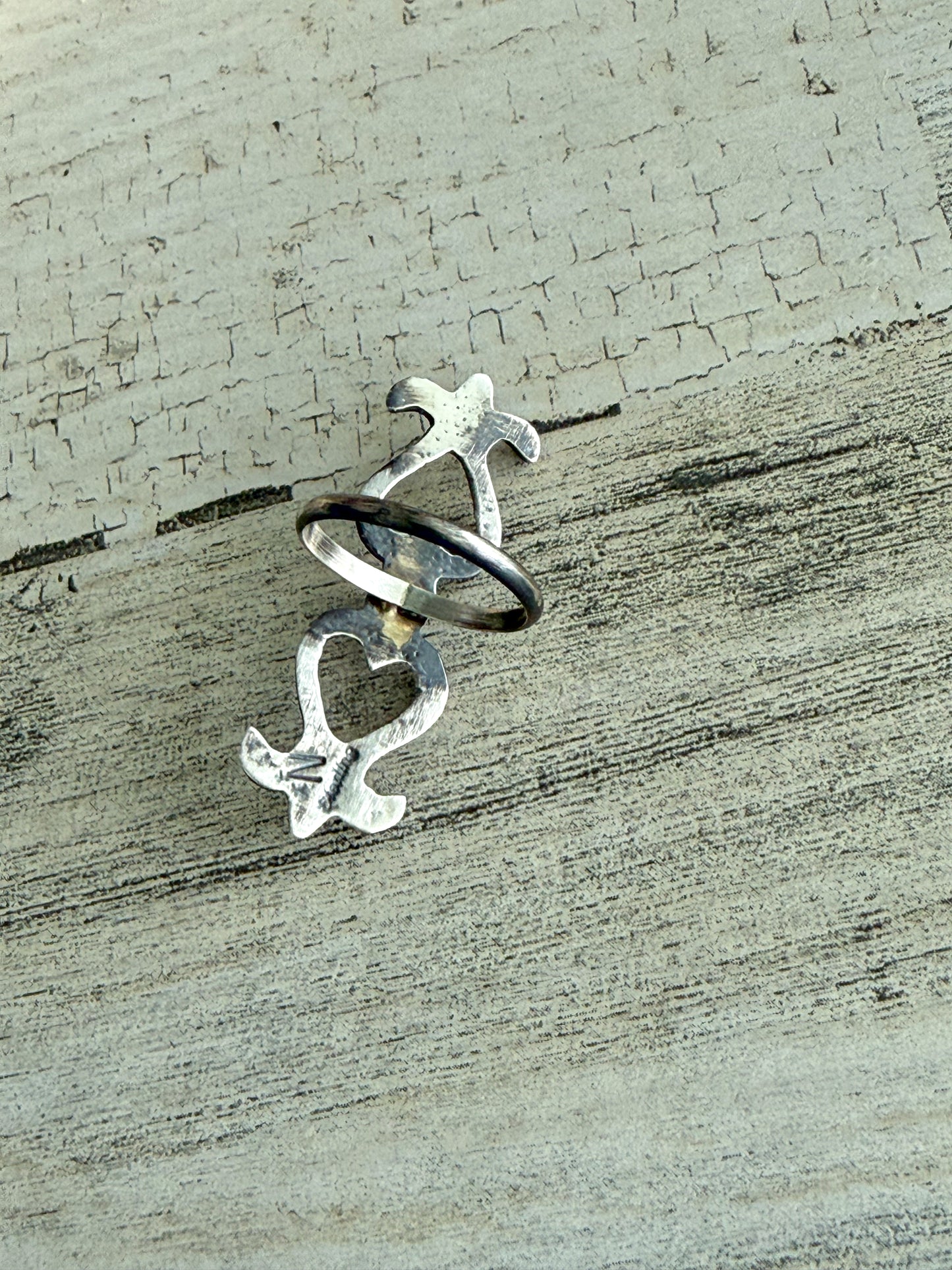 Native American Sand Cast Ring 7.25