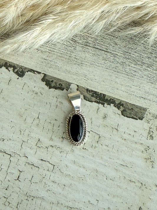 Native American Black Onyx Pendant