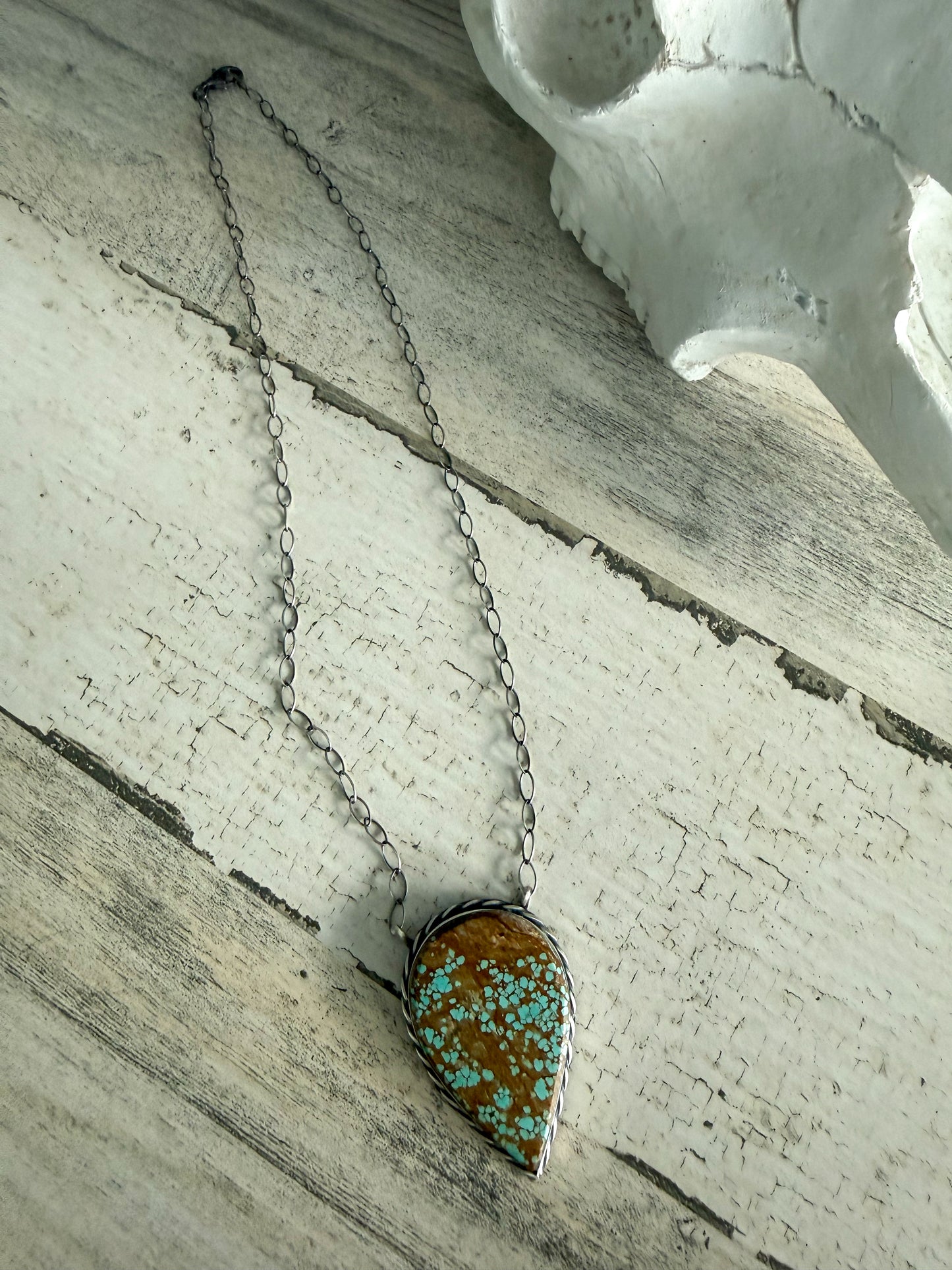 Native American #8 Turquoise 18" Necklace