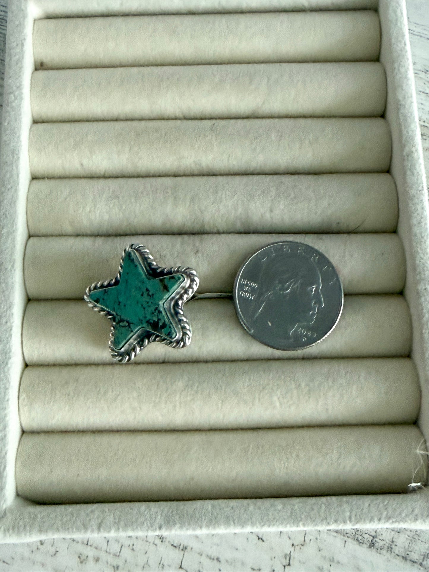 Native American Kingman Star Adjustable Ring