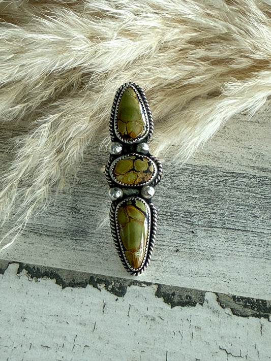 Native American 3 Tier Hubei Adjustable Ring