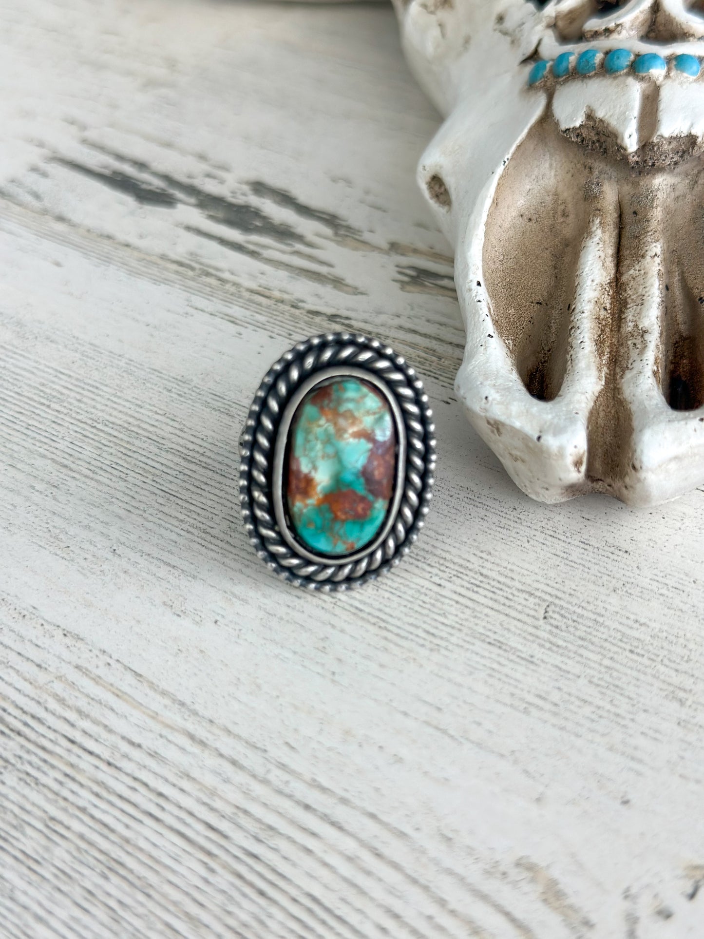 Native Made Royston Turquoise Ring 9.5