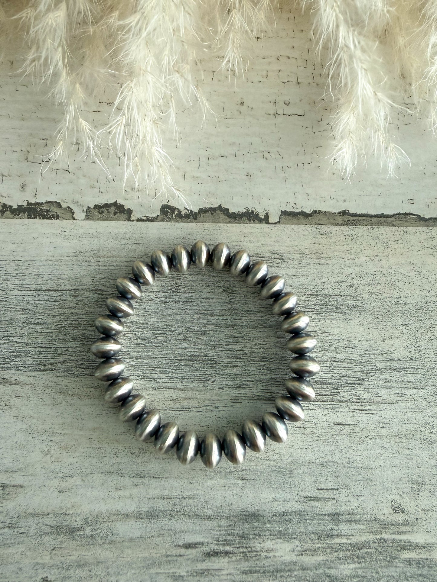 Native American Navajo Pearl Stretch Bracelet  6"