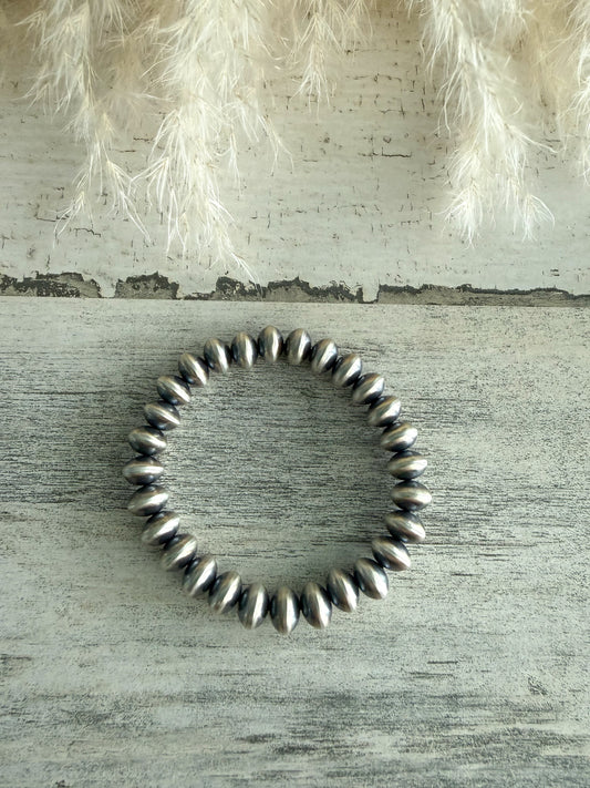 Native American Navajo Pearl Stretch Bracelet  6"