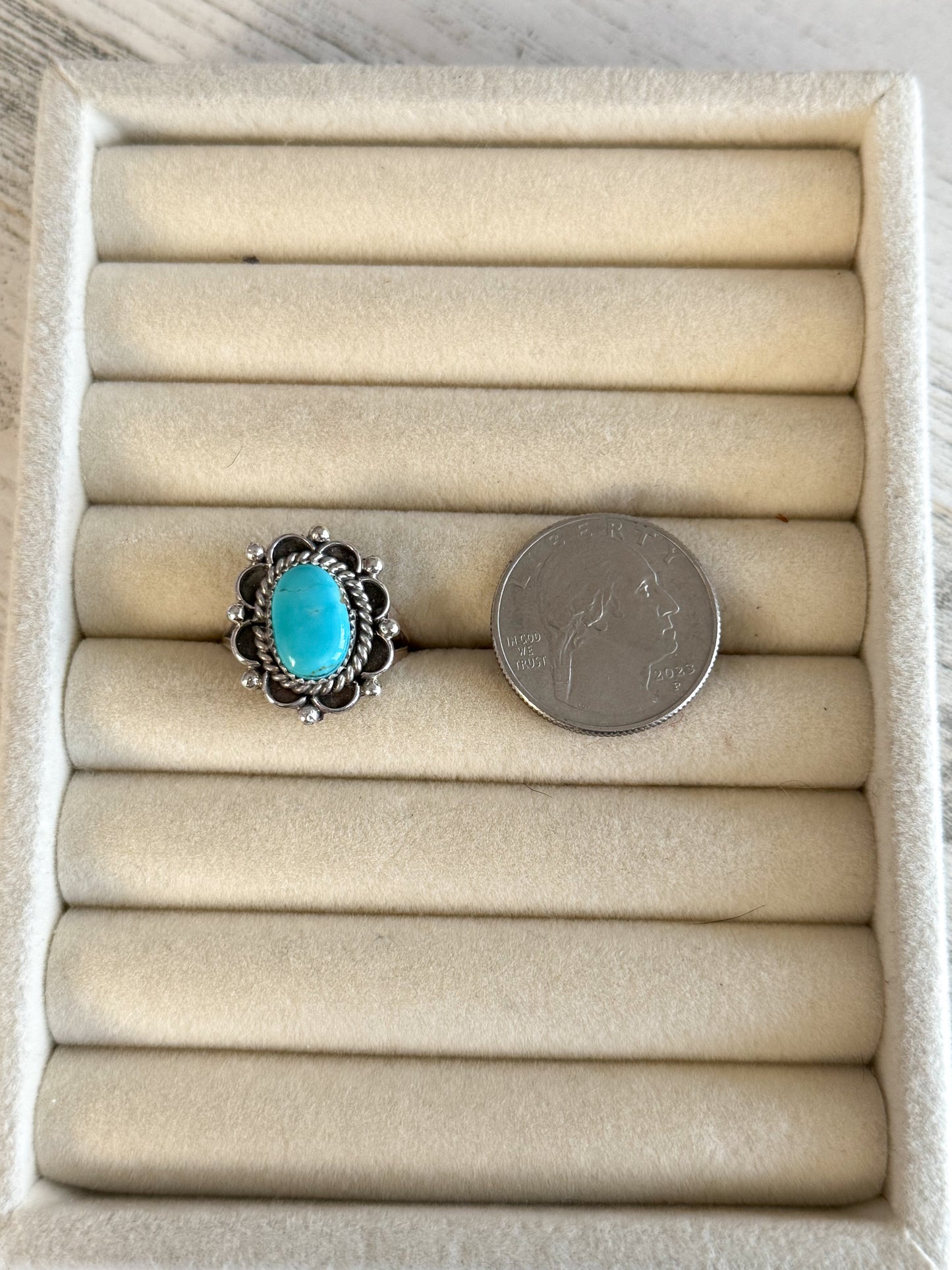 Native American Turquoise Ring 8.5
