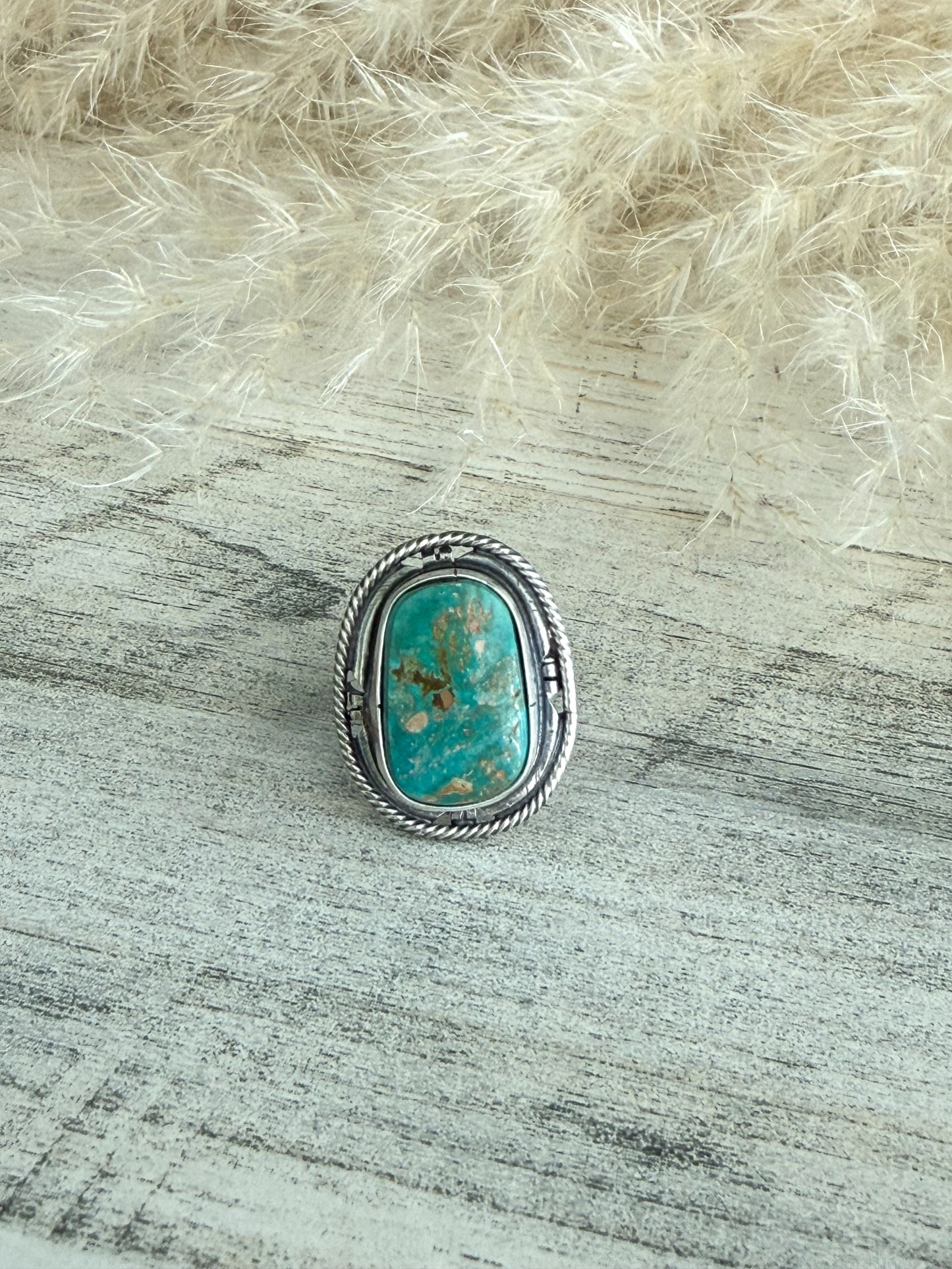 Native American Royston Turquoise Ring 8
