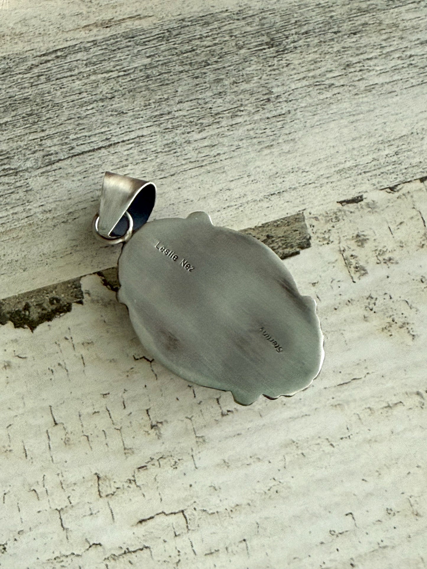Native American Sonoran Rose Turquoise Pendant