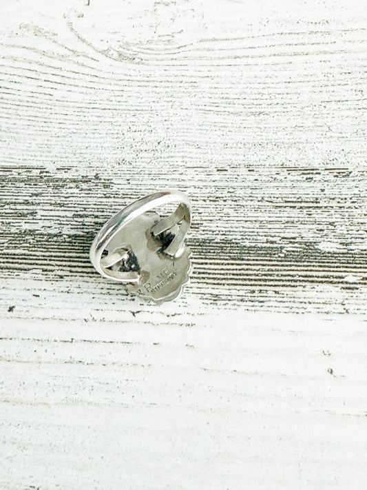 Native American Kingman Cluster Ring 8