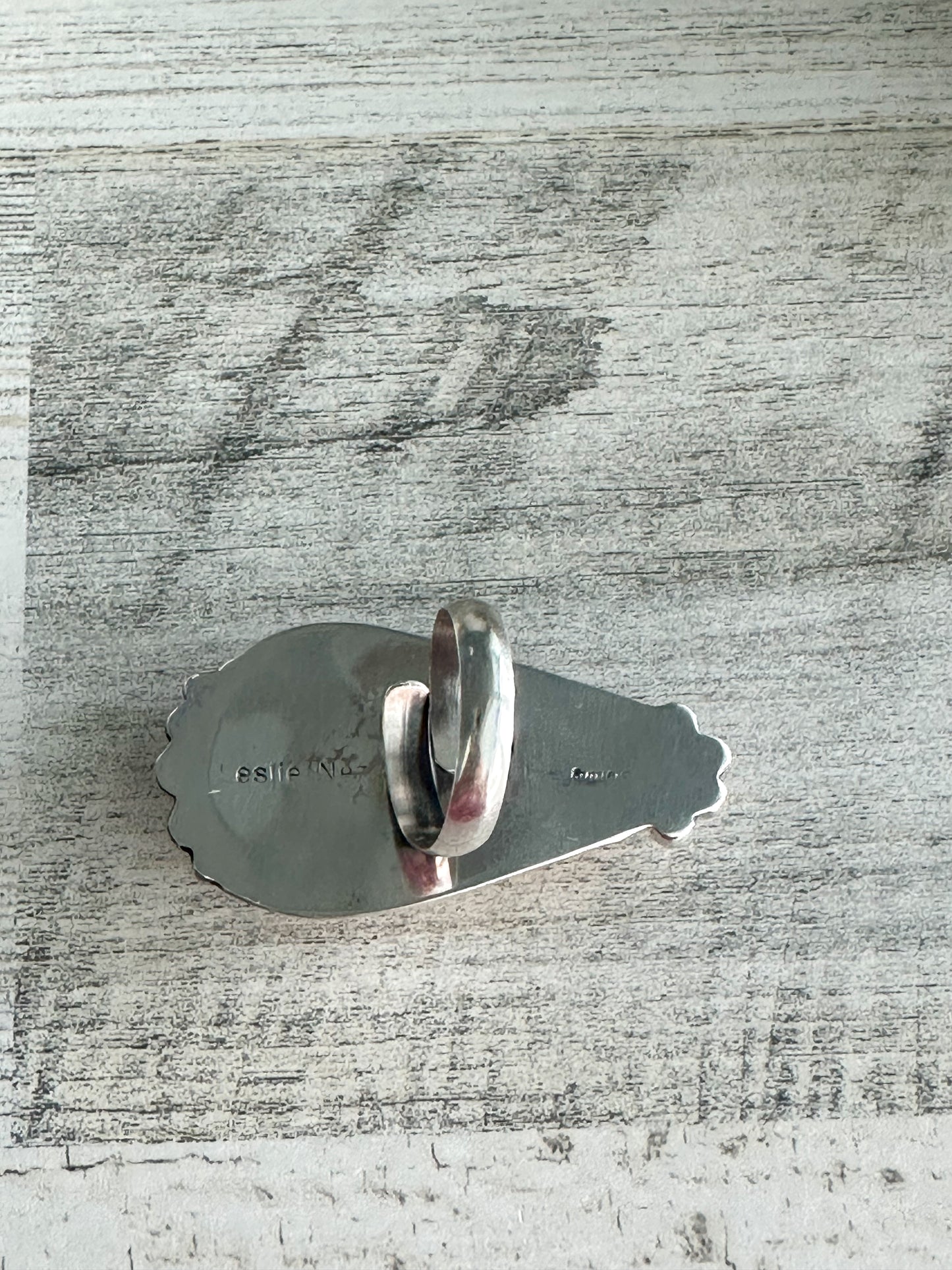 Native Made Orange Spiny Adjustable Ring