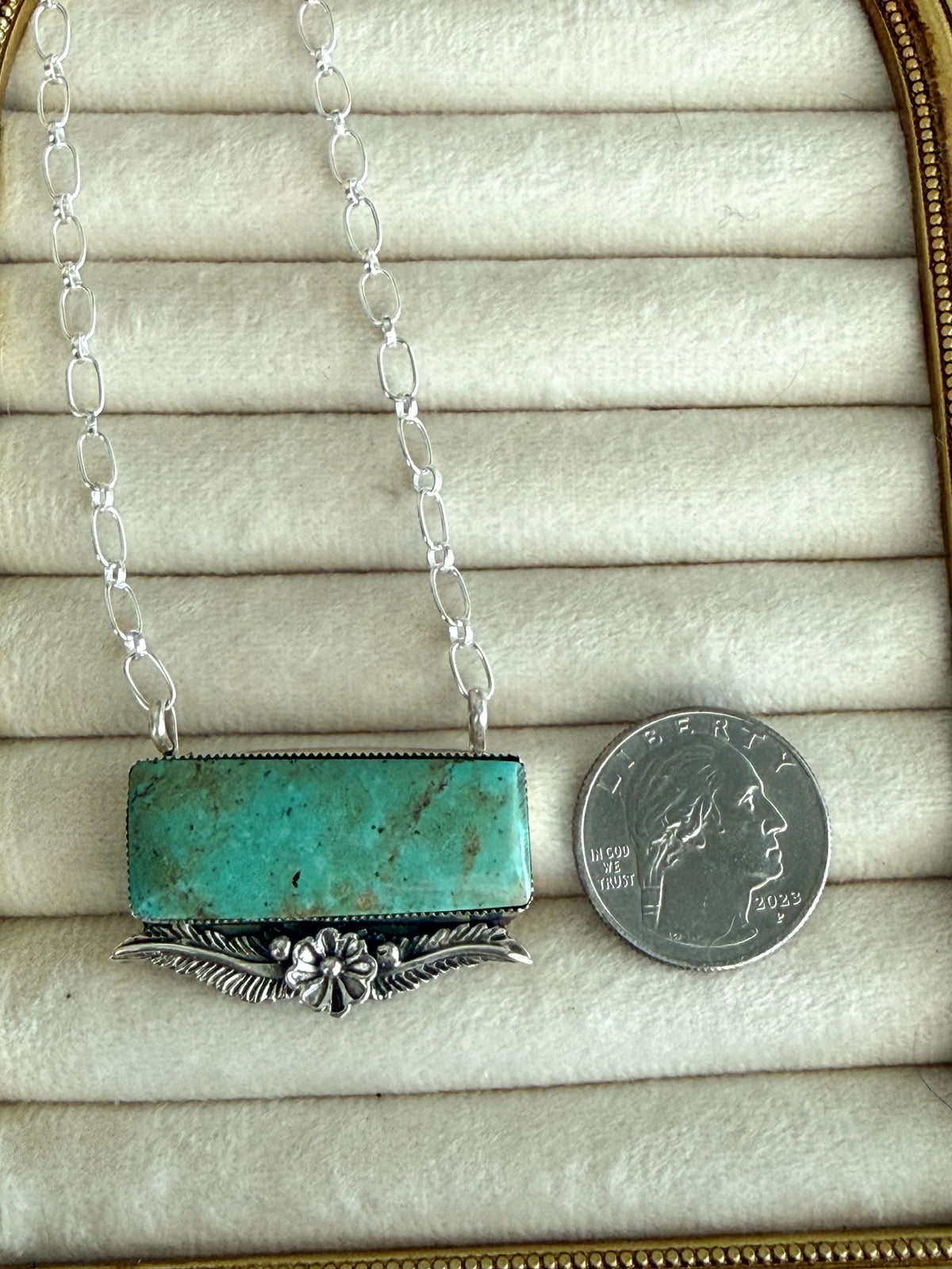 Native American Kingman Pendant 19" Necklace