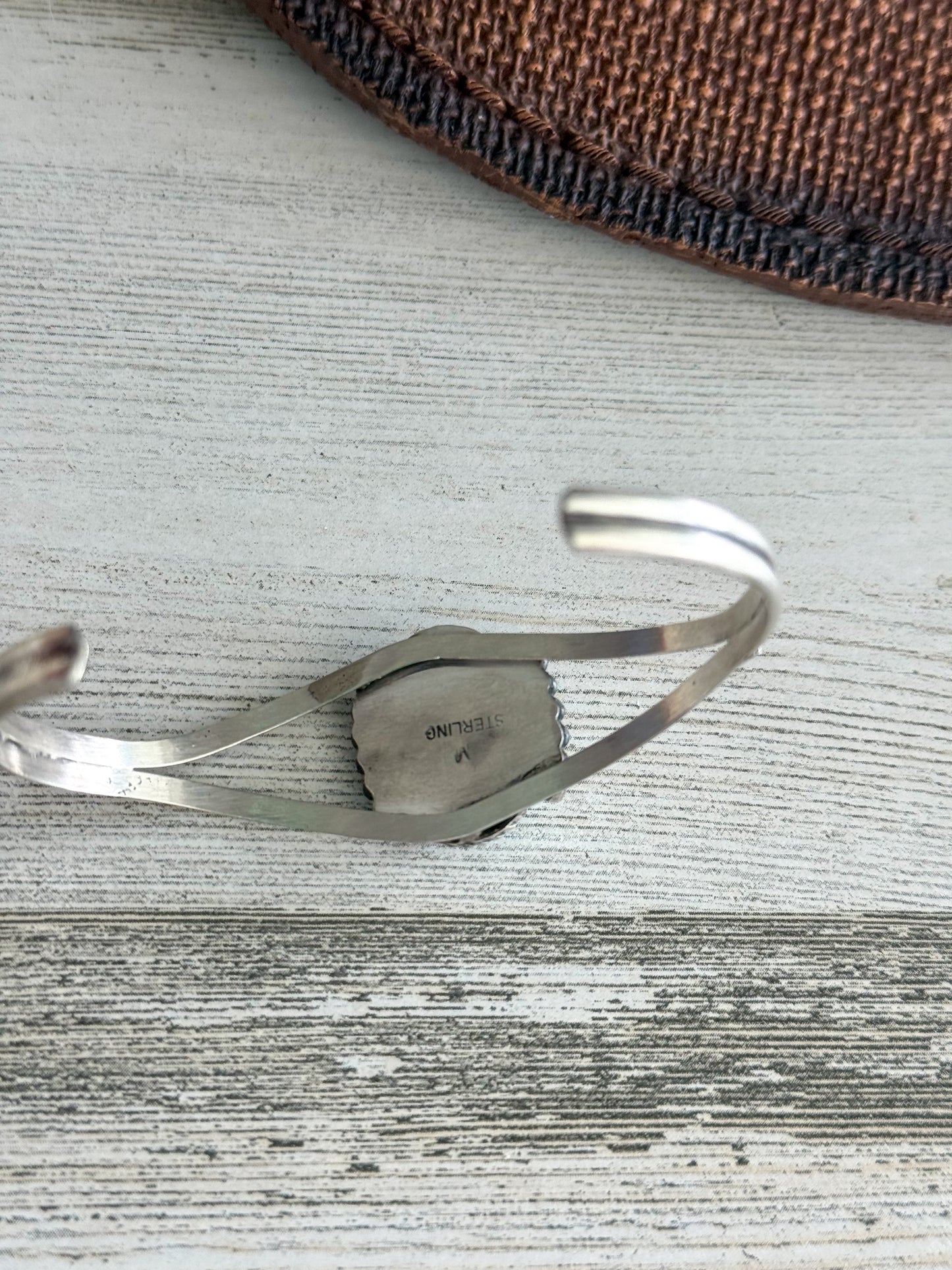 Native American Sterling Turquoise Cuff 6.5"