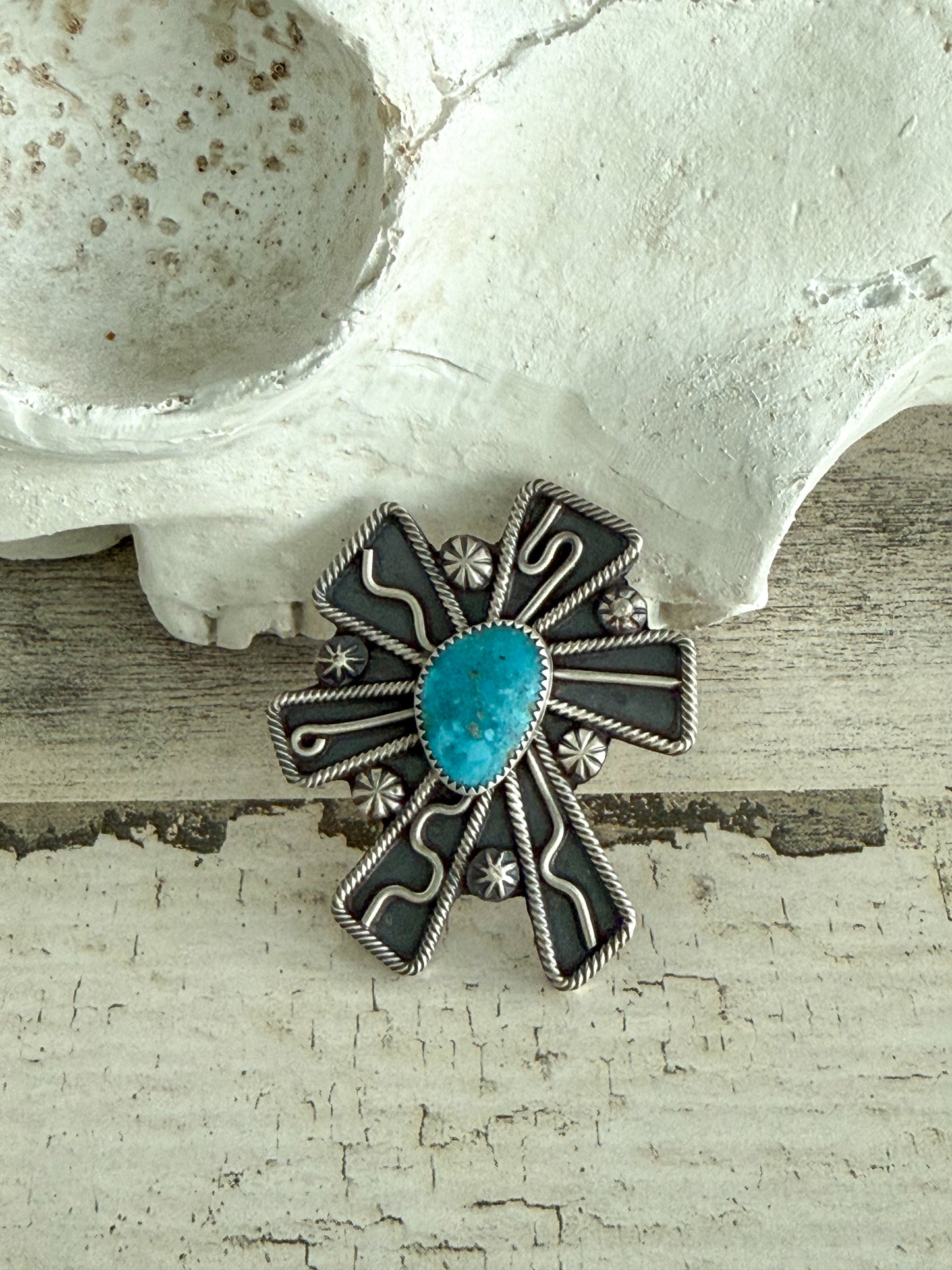 Native American Kingman Turquoise Adjustable Ring