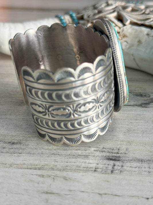 Native American Made #8 Turquoise Cuff 6-7/8"