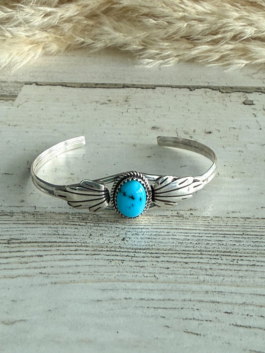 Native American Kingman Turquoise Cuff 6.75"