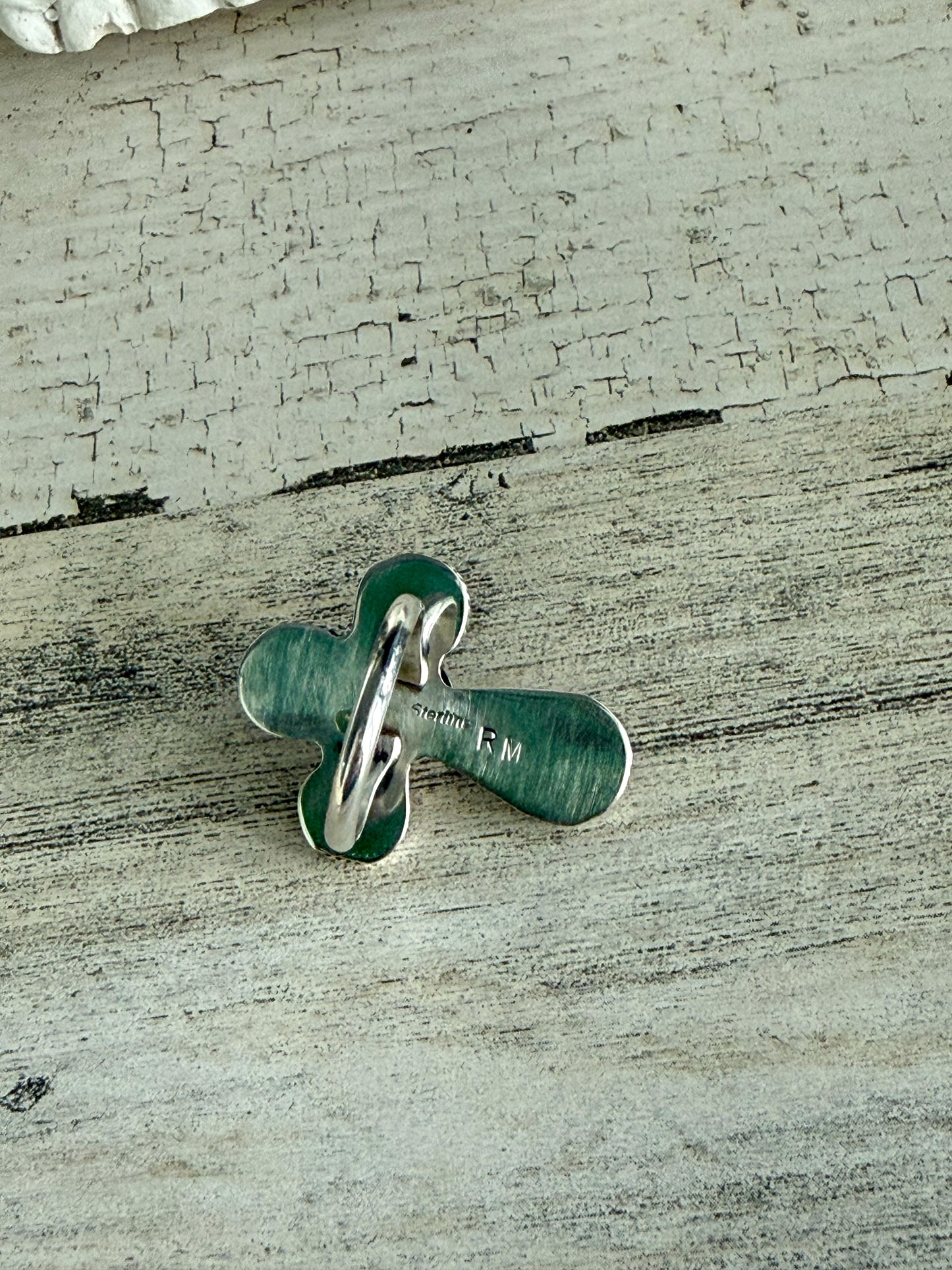 Native American Cross Turquoise Ring 8
