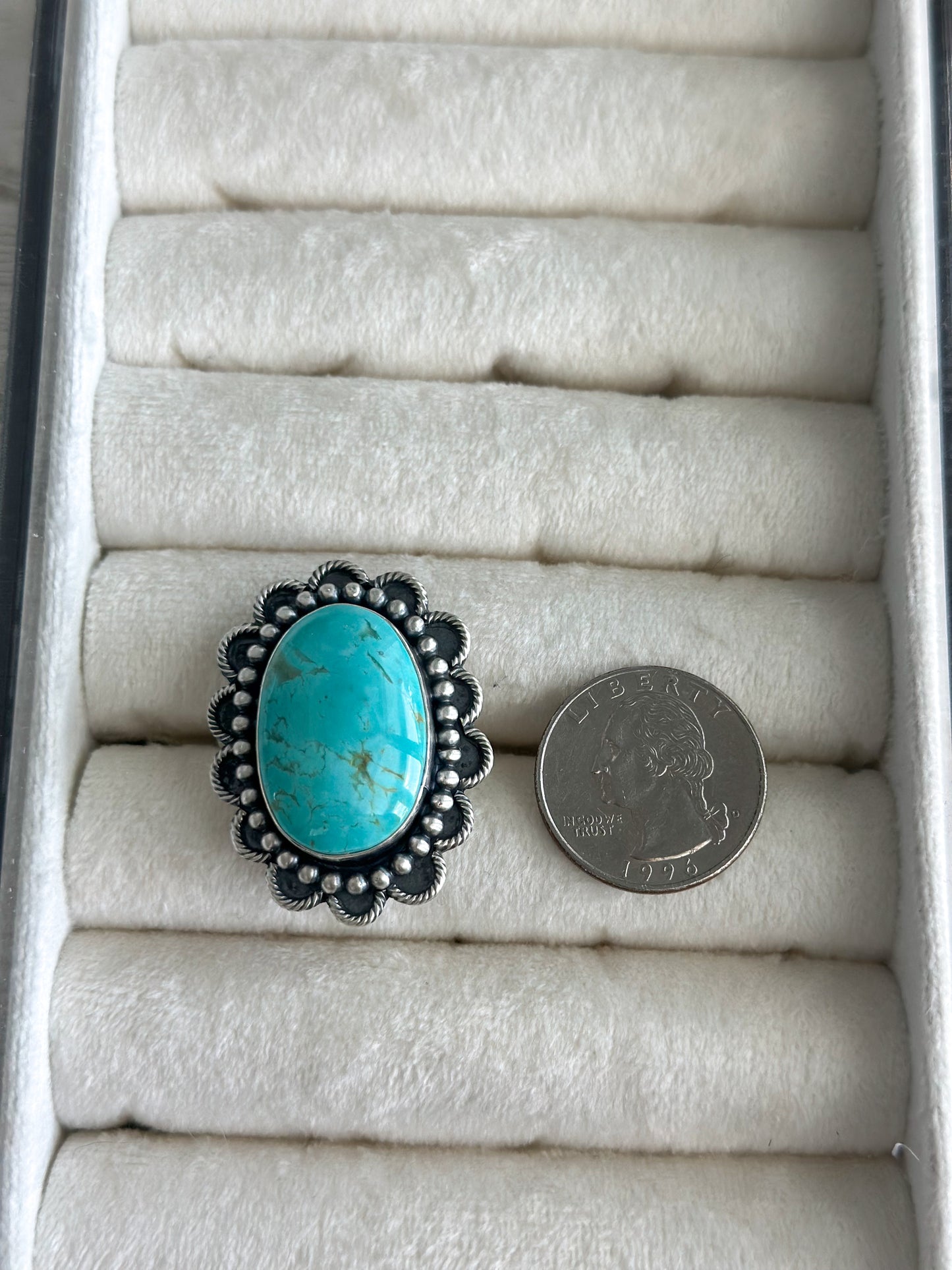 Native Made #8 Sterling Silver Adjustable Ring