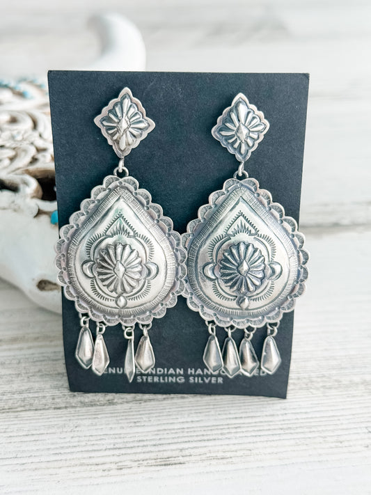 Native Made Sterling Silver Earrings