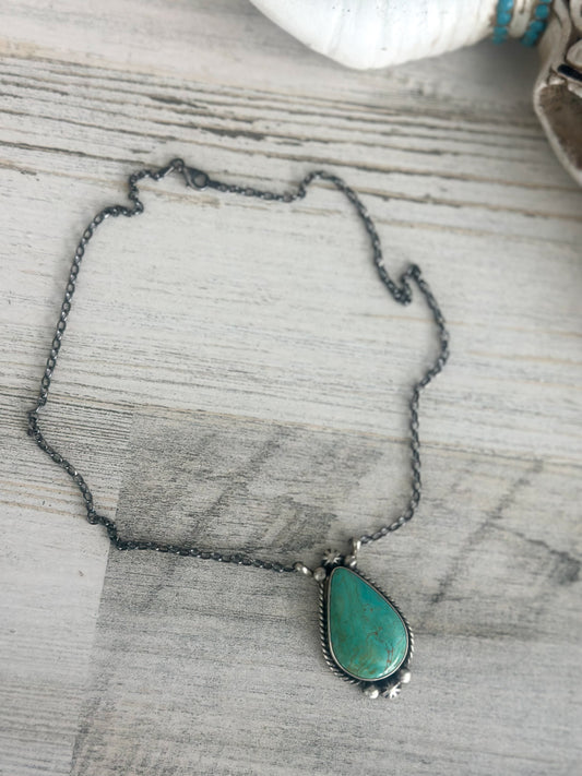 Native Made Kingman Pendant Necklace 18"
