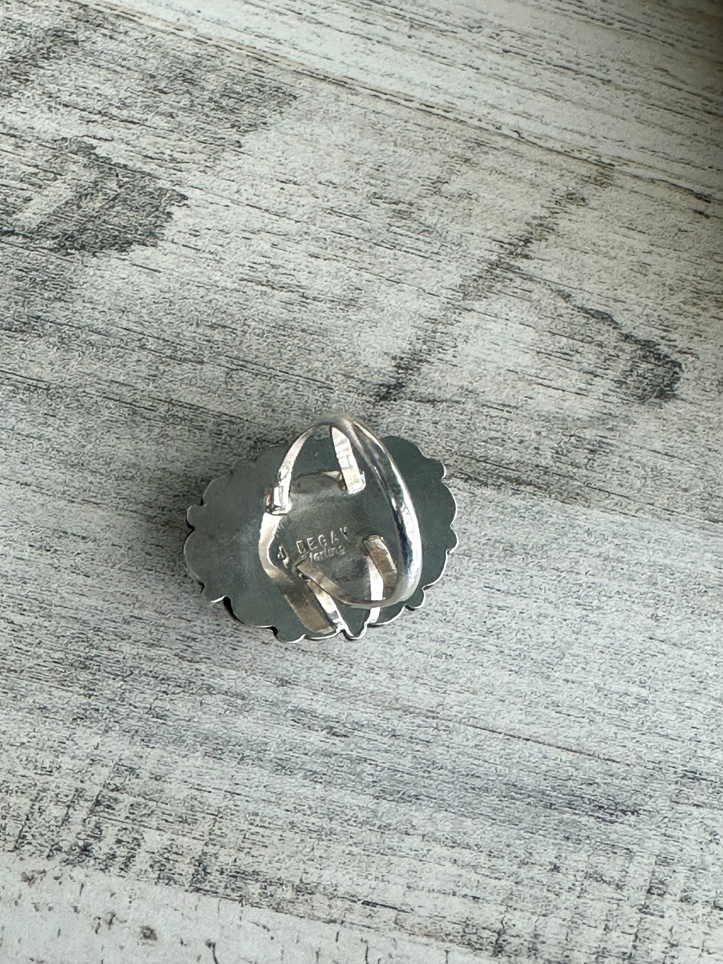 Native Made Green Emerald Valley Turquoise Ring Size 9