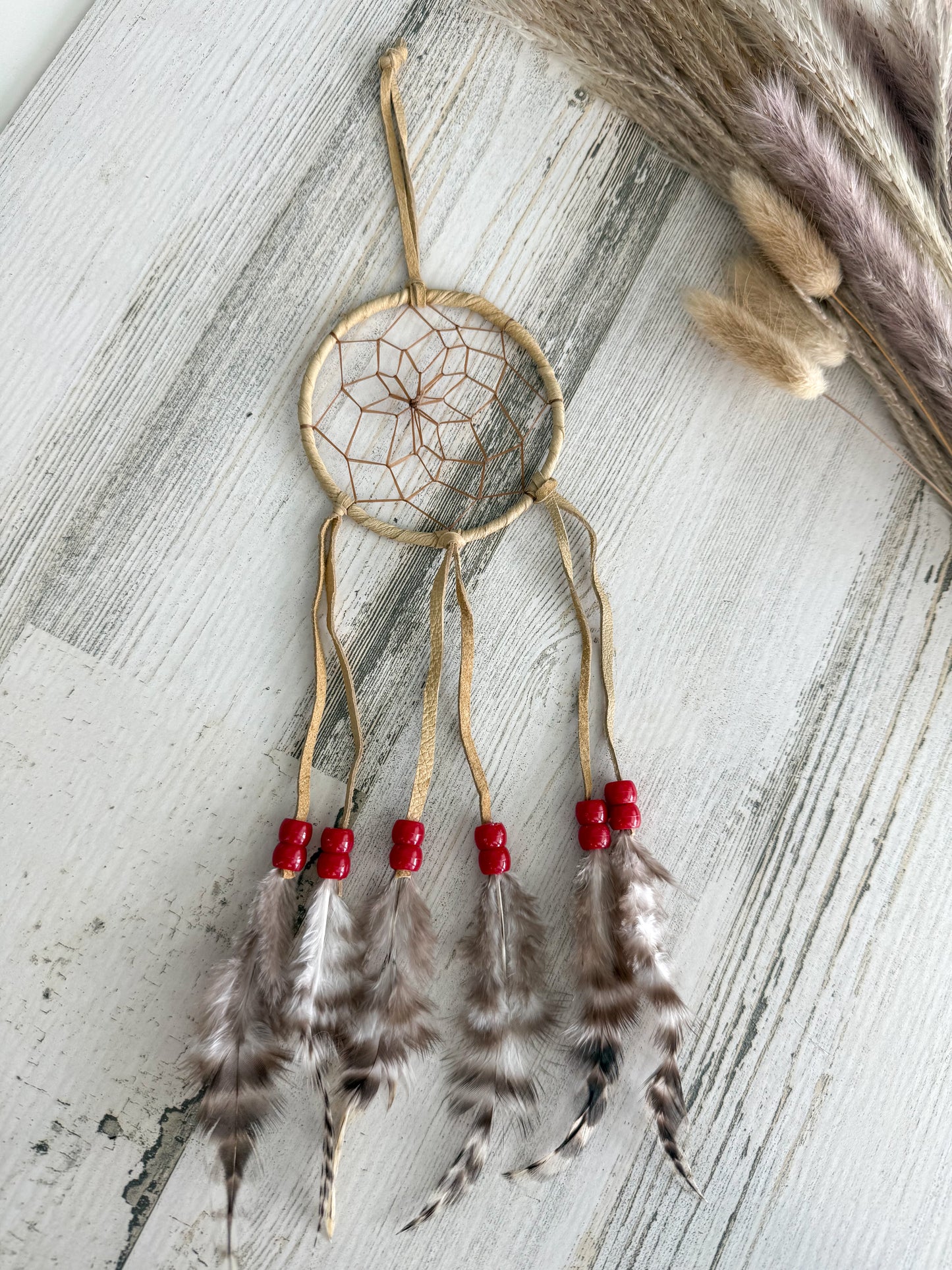 Native American 3" Dreamcatcher Tan