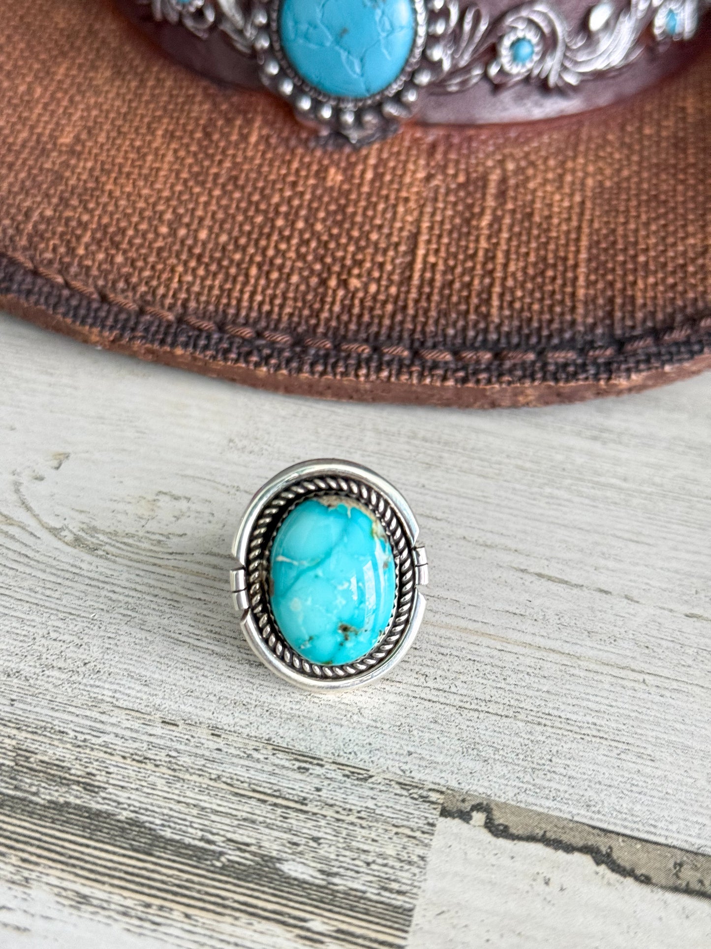 Native American Royston Turquoise Ring 8