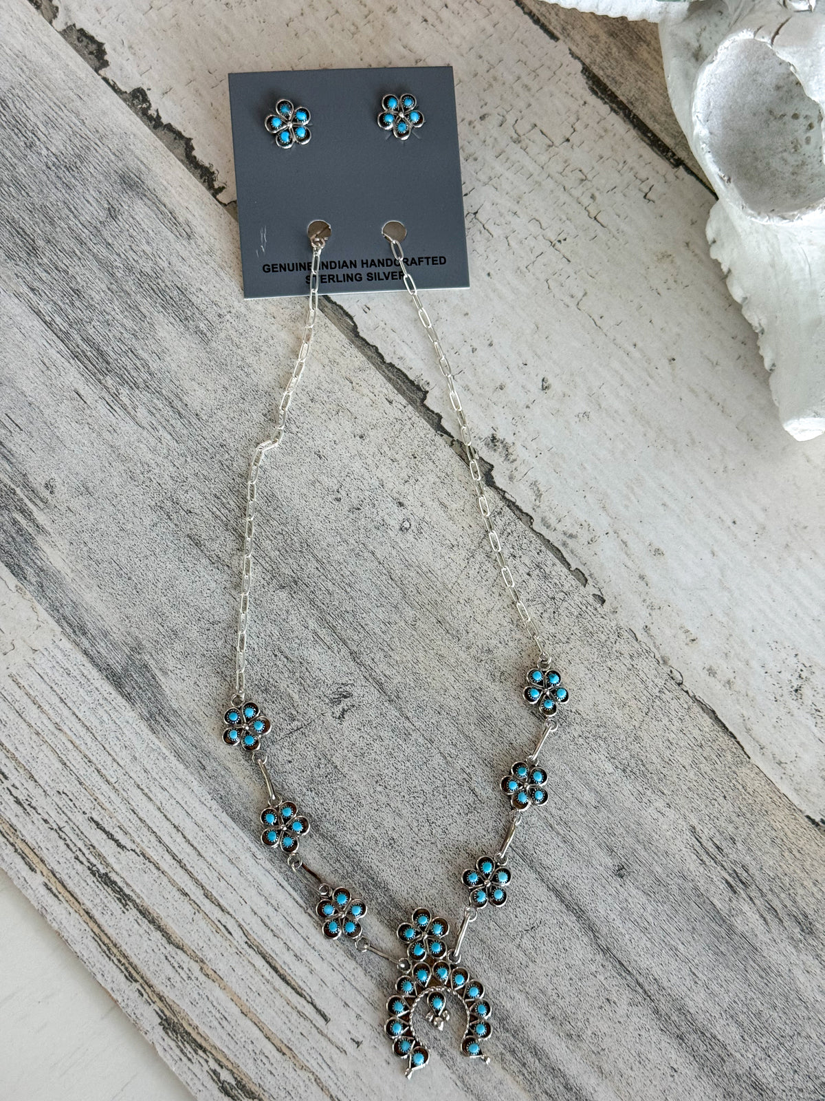 Native American Zuni Mini Naja Necklace & Earring Set