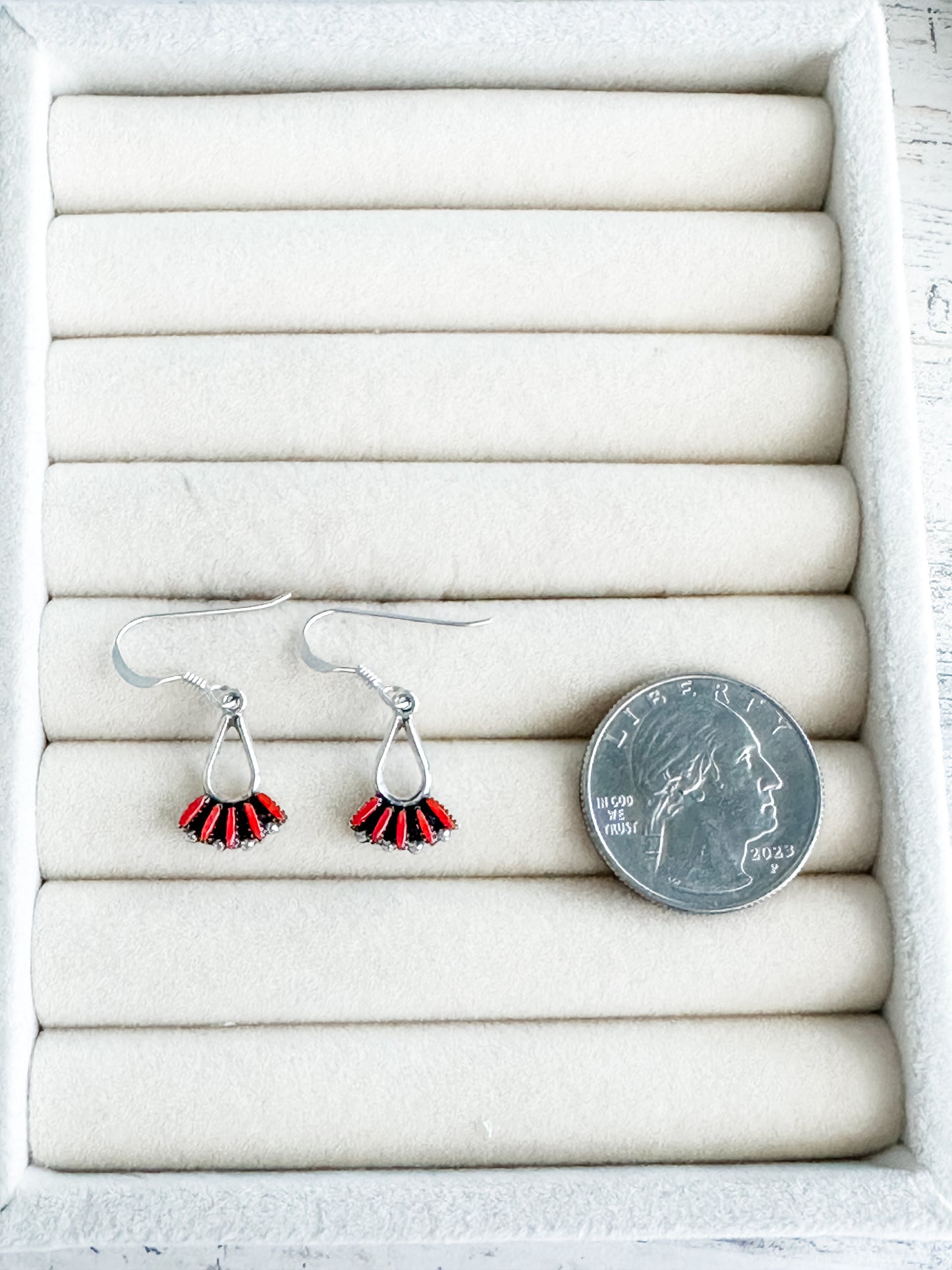 Native Made Coral Necklace/Earring Set
