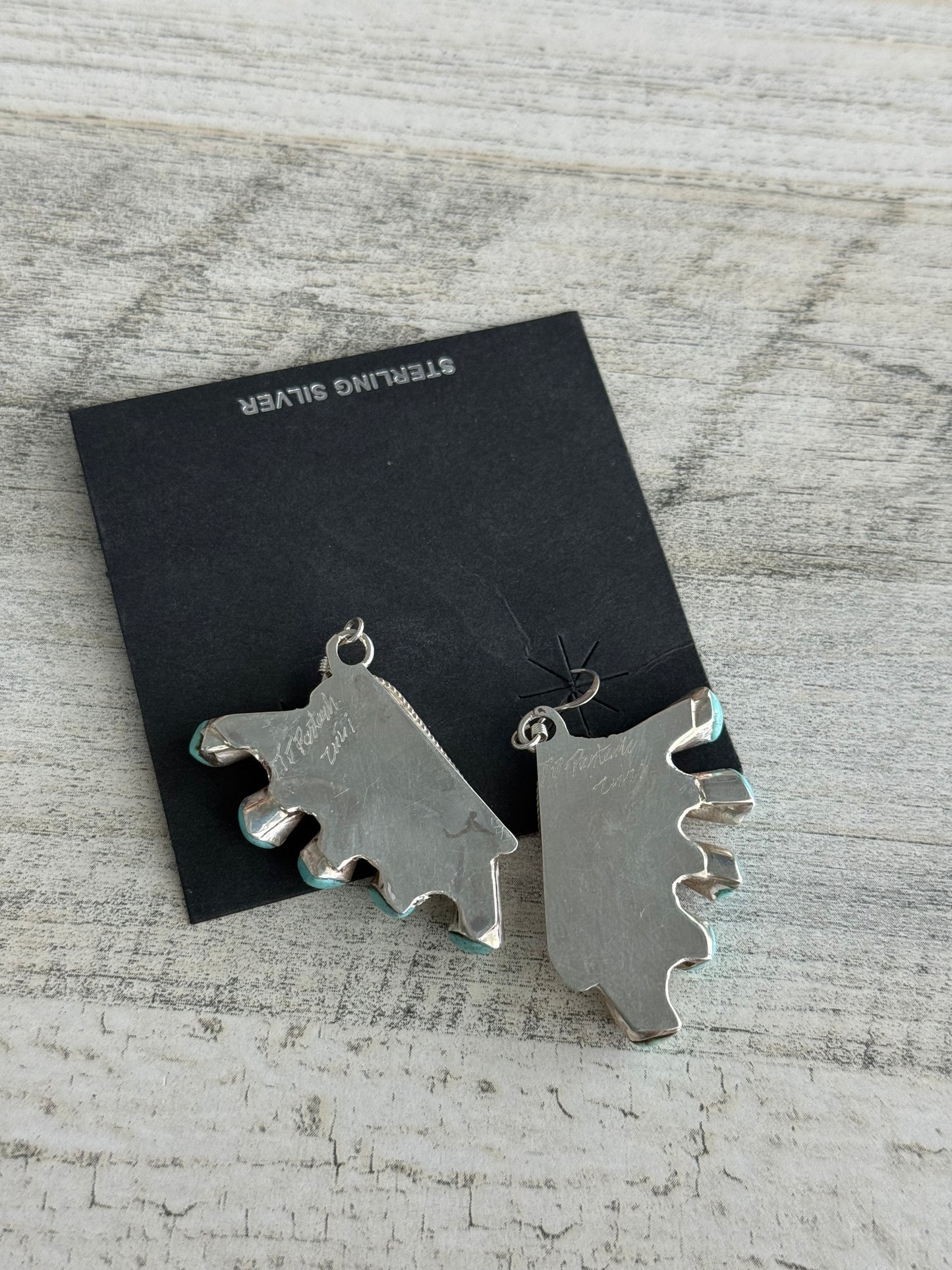 Native Made Turquoise Zuni Earrings