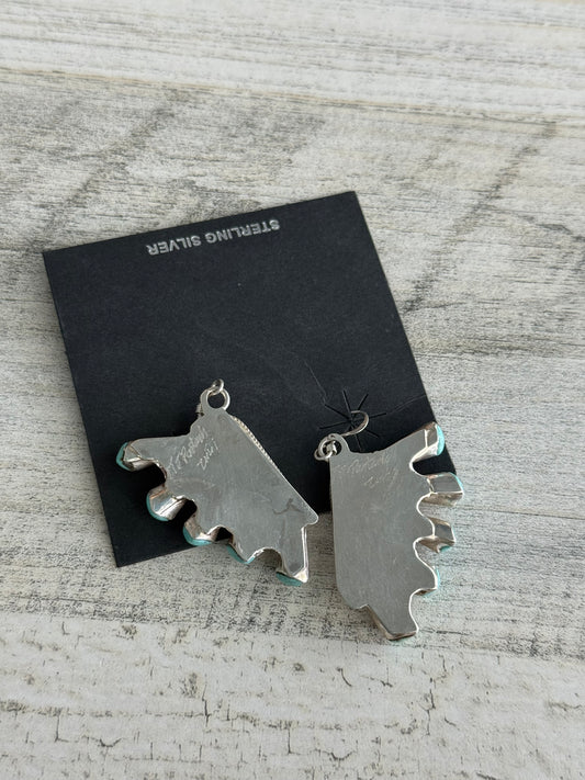 Native Made Turquoise Zuni Earrings