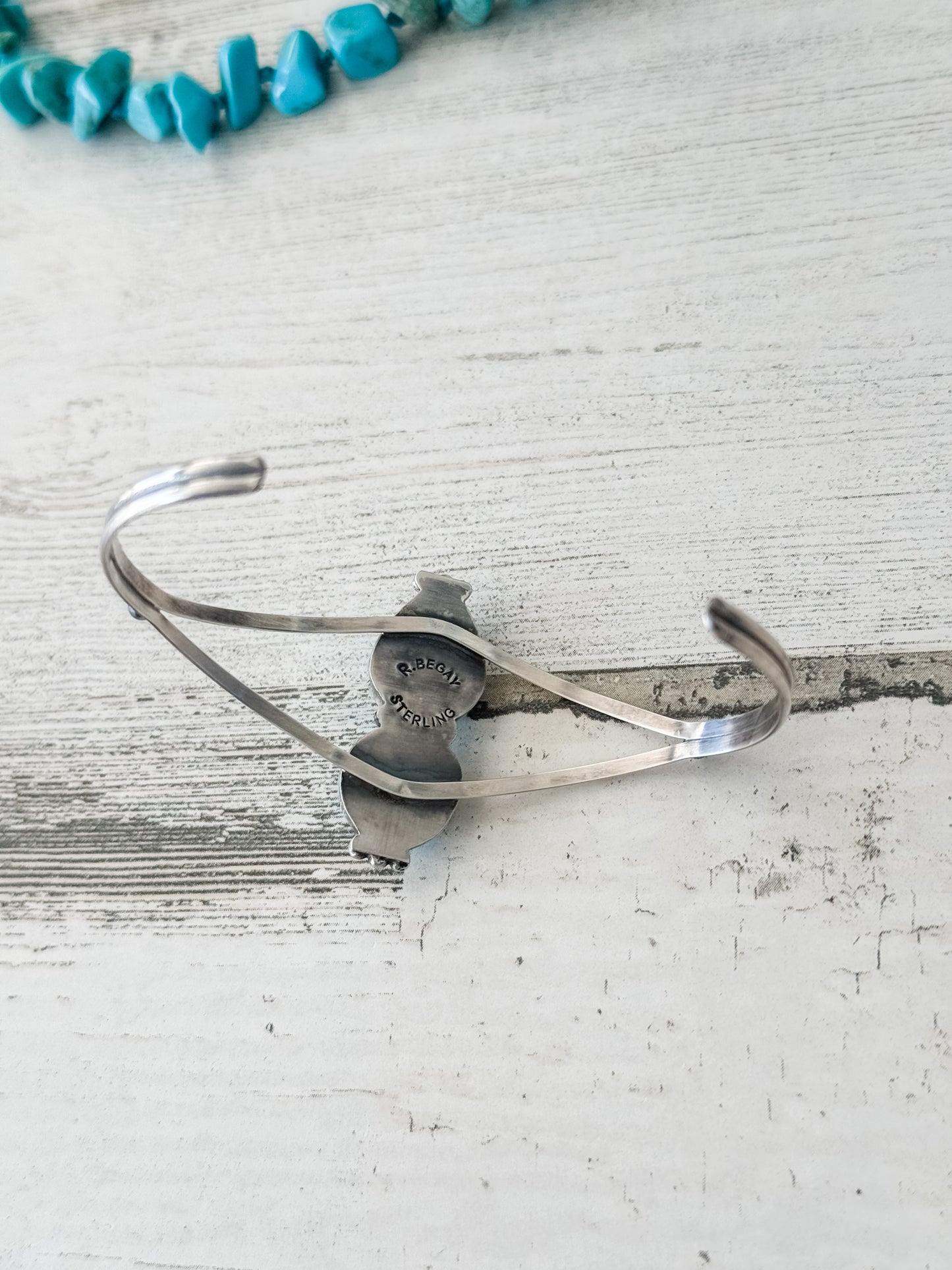 Native American Egyptian Turquoise Cuff 6-3/8"