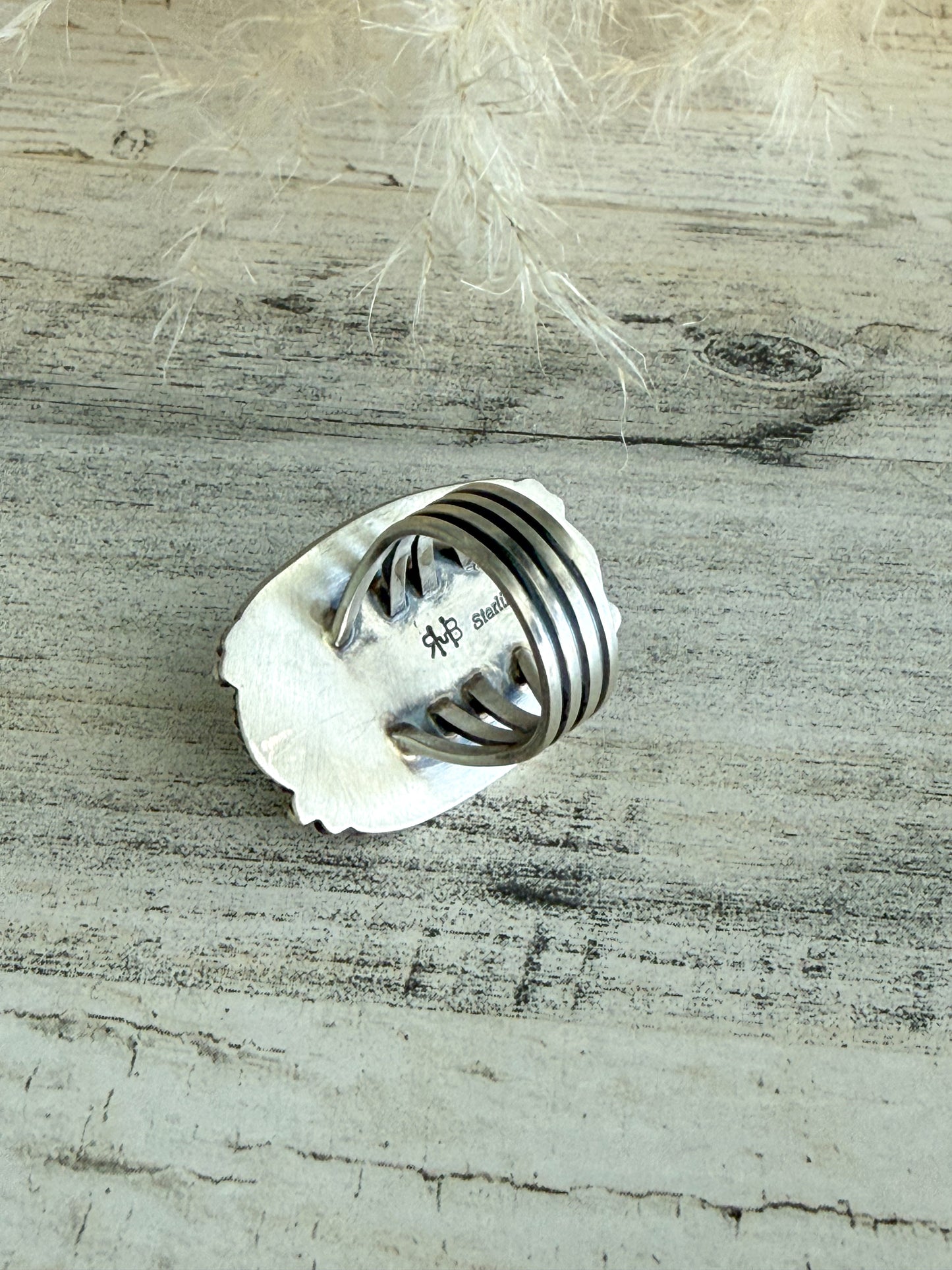 Native American #8 Turquoise Ring 6.5