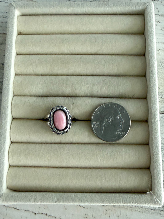 Native American Pink Conch Ring 8