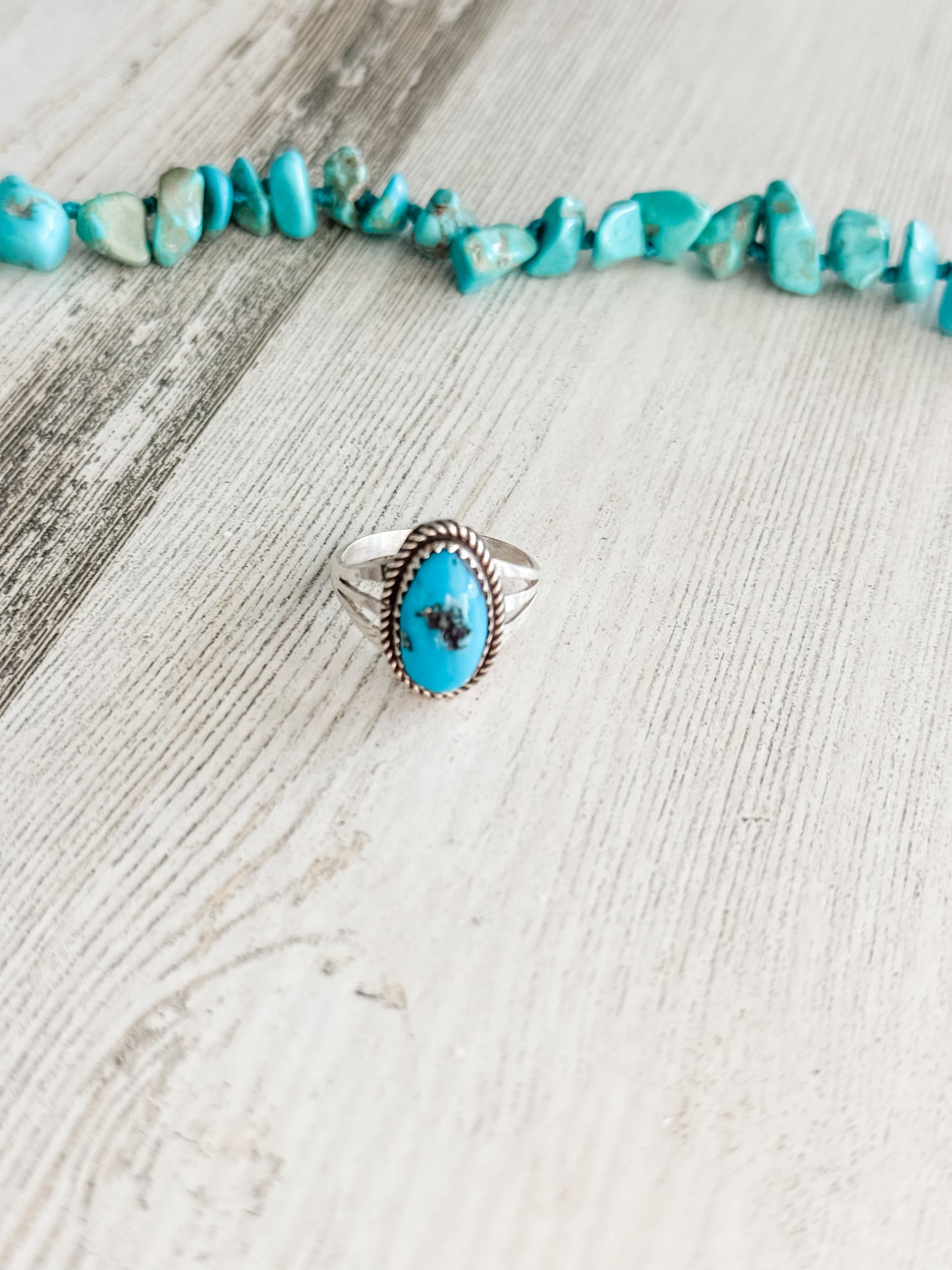 Native American Blue Turquoise Ring 8