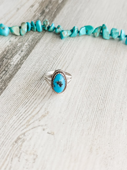 Native American Blue Turquoise Ring 8