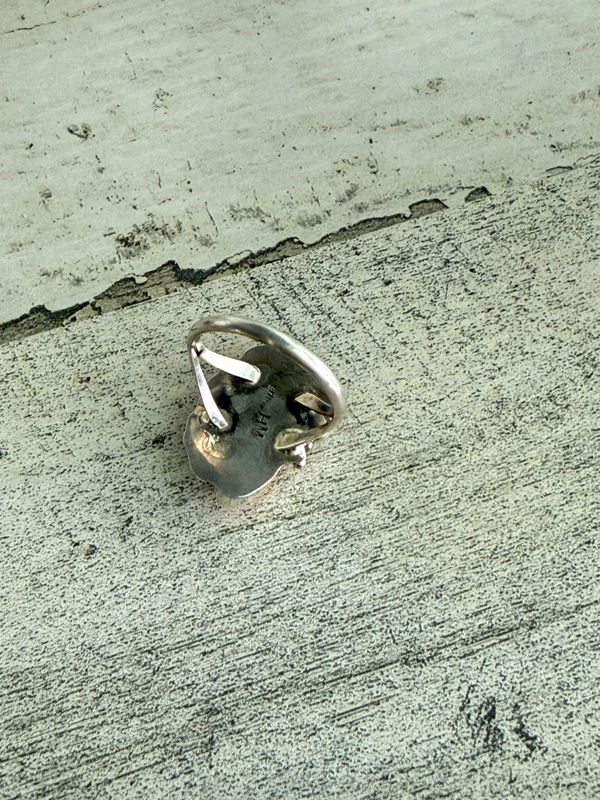 Native American Orange Spiny Leaf Ring 8.5