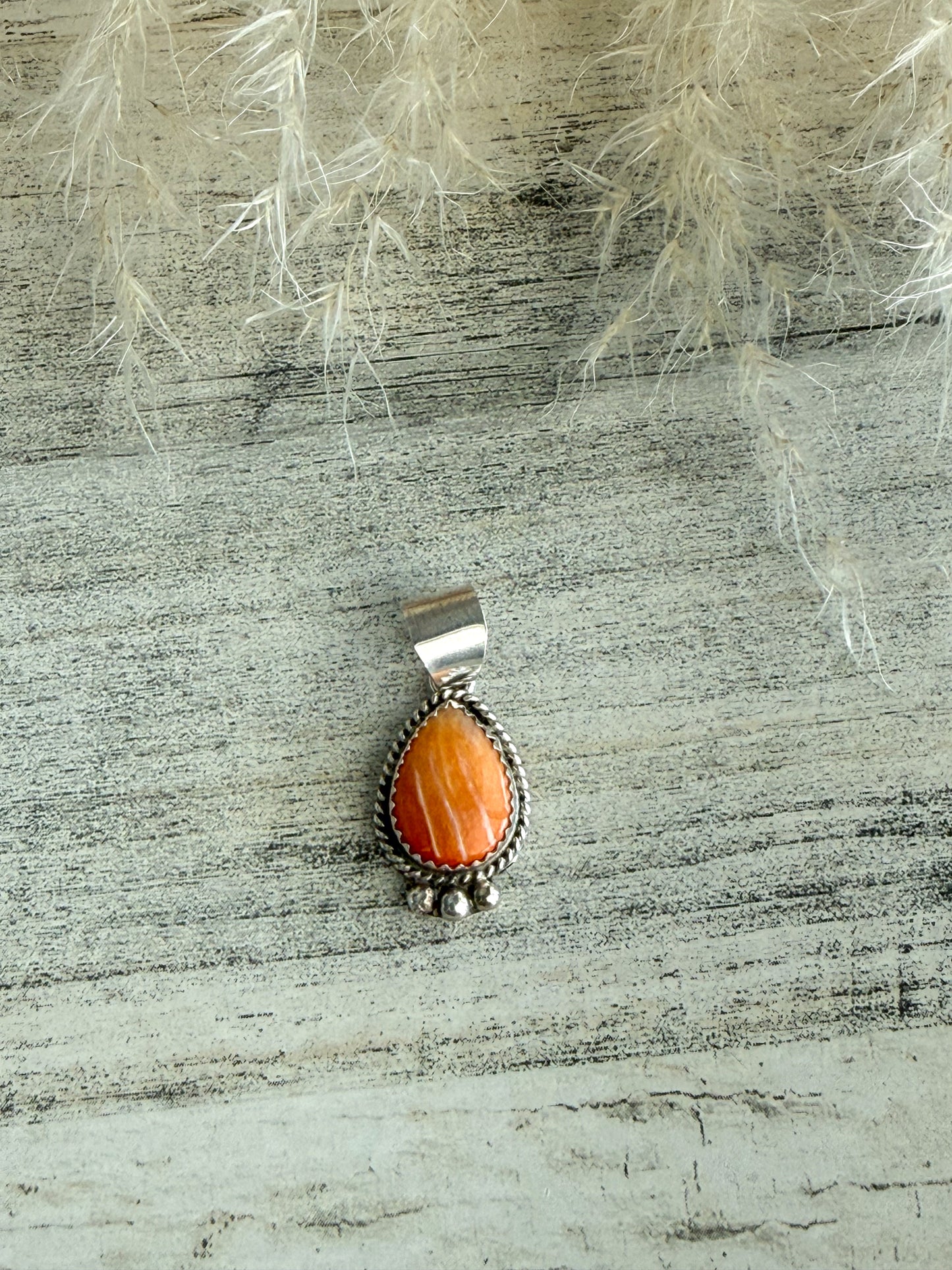 Native American Orange Spiny Pendant