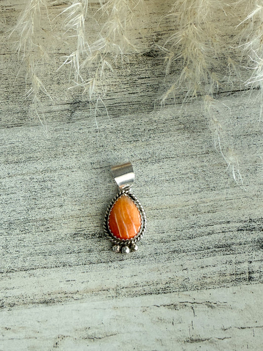 Native American Orange Spiny Pendant